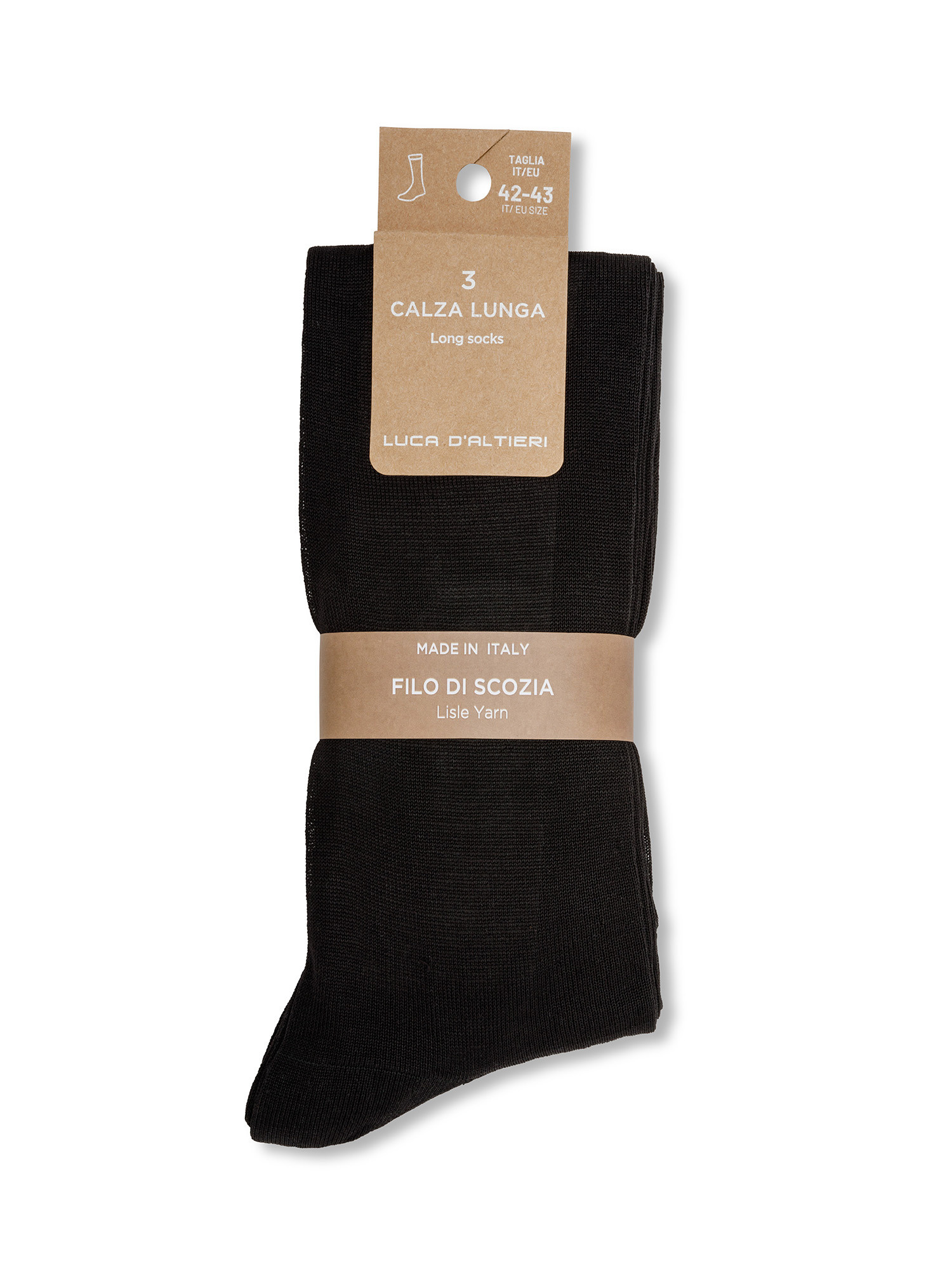 Luca D'Altieri - Set of 3 patterned short socks, Black, large image number 0