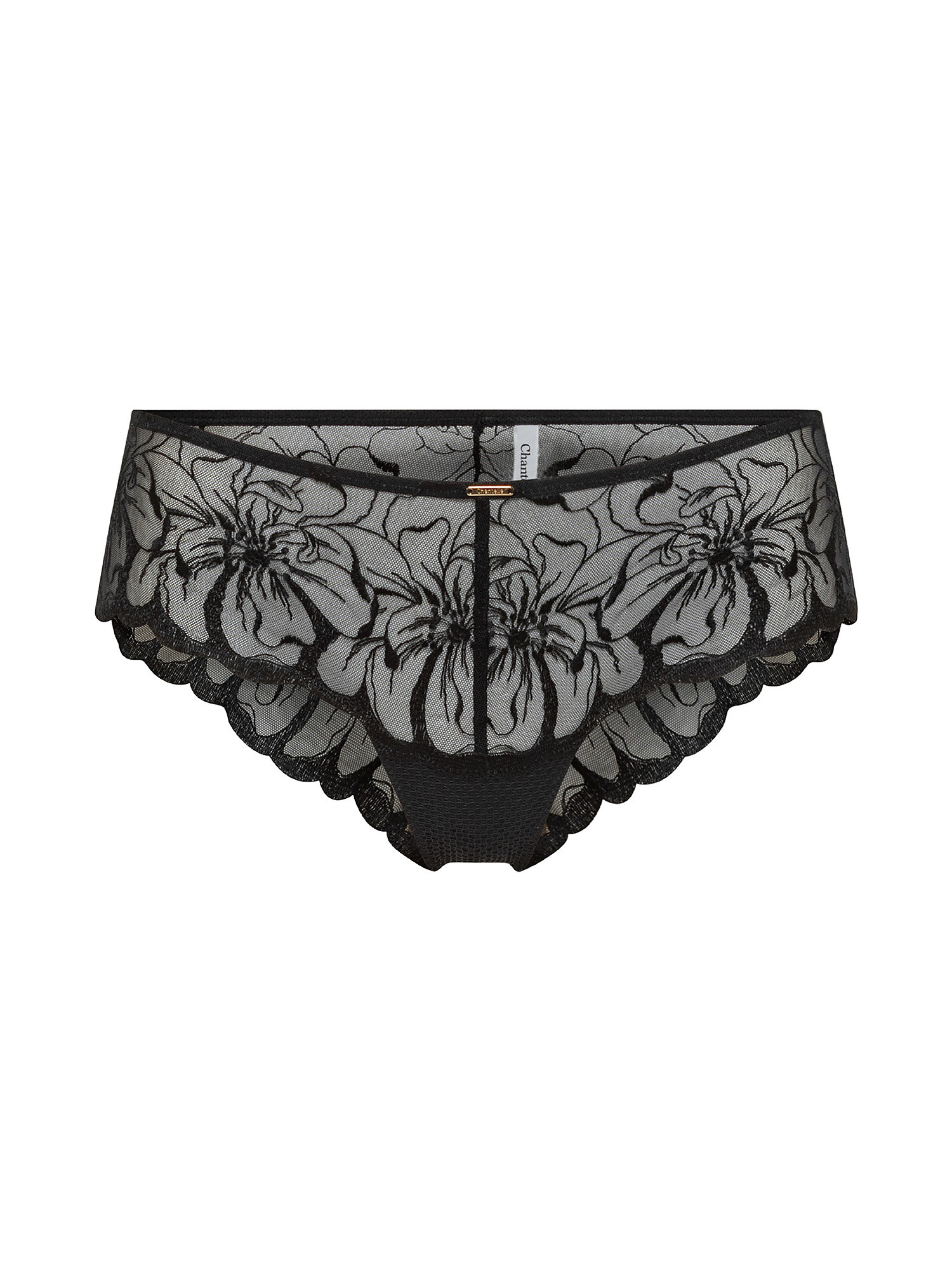 Culotte entirely embroidered, Black, large image number 0