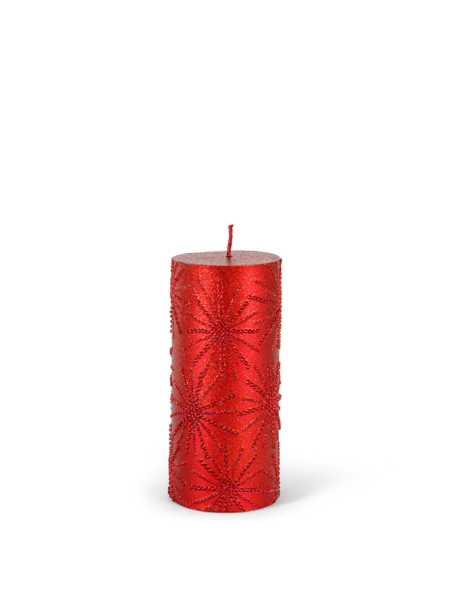 Engraved and decorated candle., Red, large image number 0