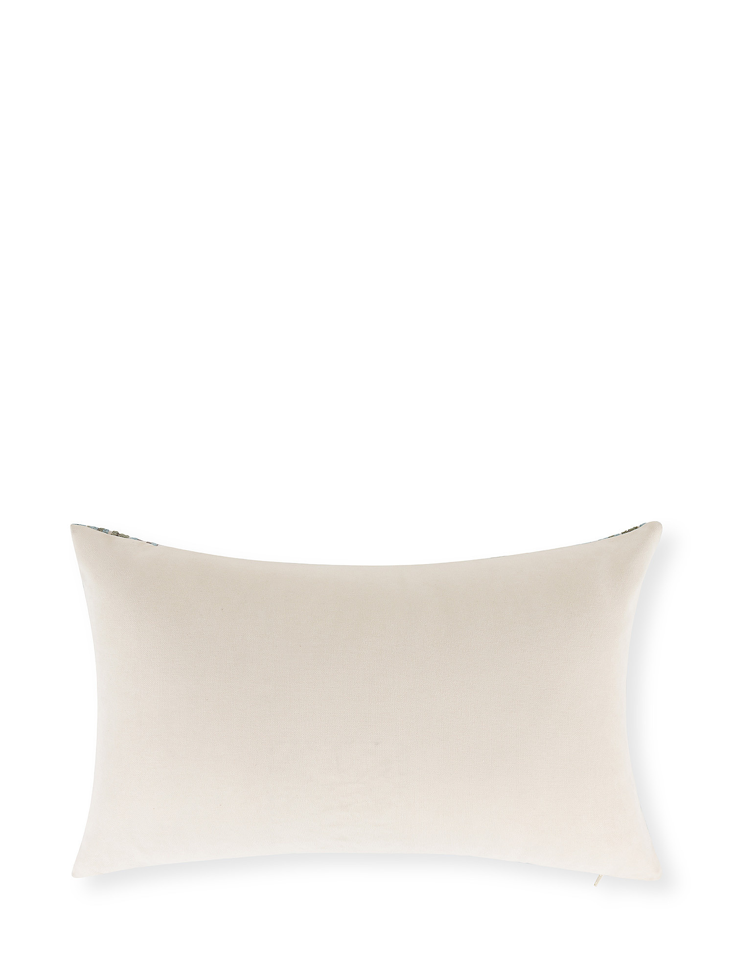 Striped jacquard chenille cushion 35x55cm, Light Blue, large image number 1