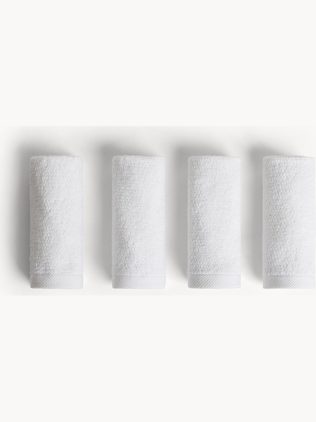 Set 4 lavette in spugna di cotone tinta unita - Prezzo di lancio