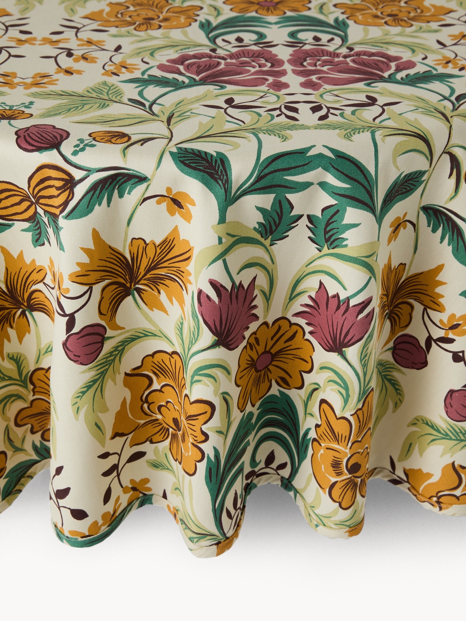 Tovaglia rotonda in panama di cotone con stampa floreale stile western - Prezzo di lancio, Multicolor, large image number 0