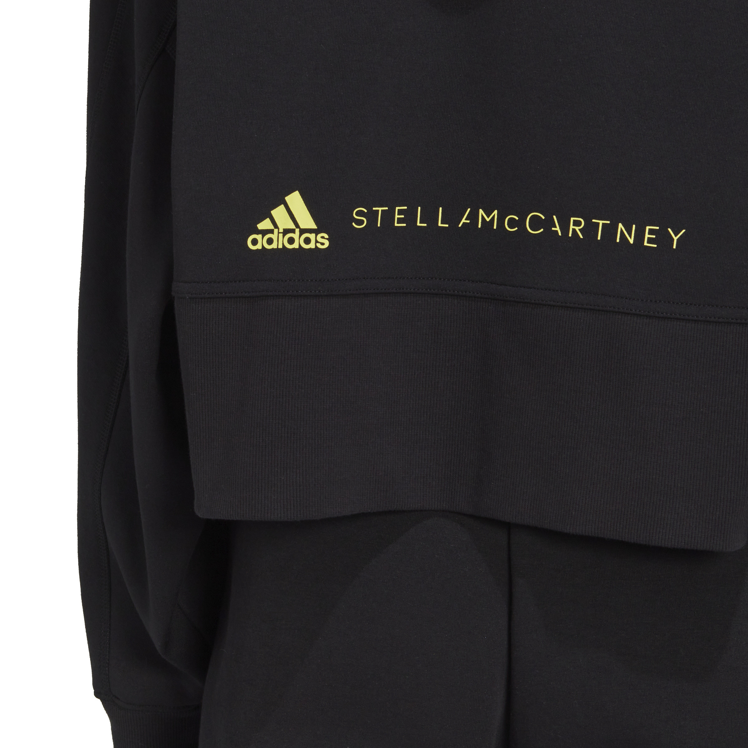 Adidas by Stella McCartney - Felpa cropped con cappuccio, Nero, large image number 1