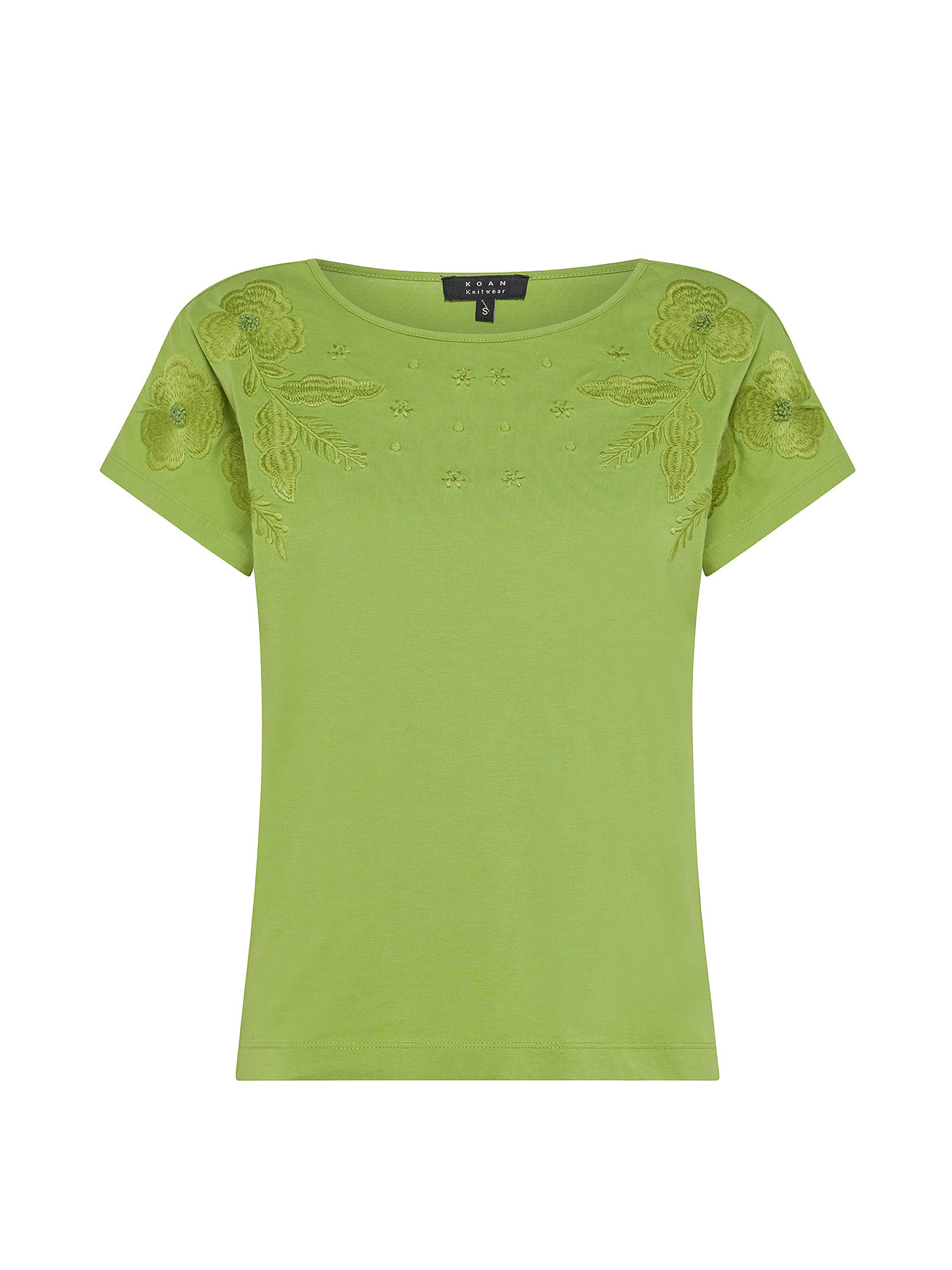 Koan - T-shirt con ricamo, Verde, large image number 0