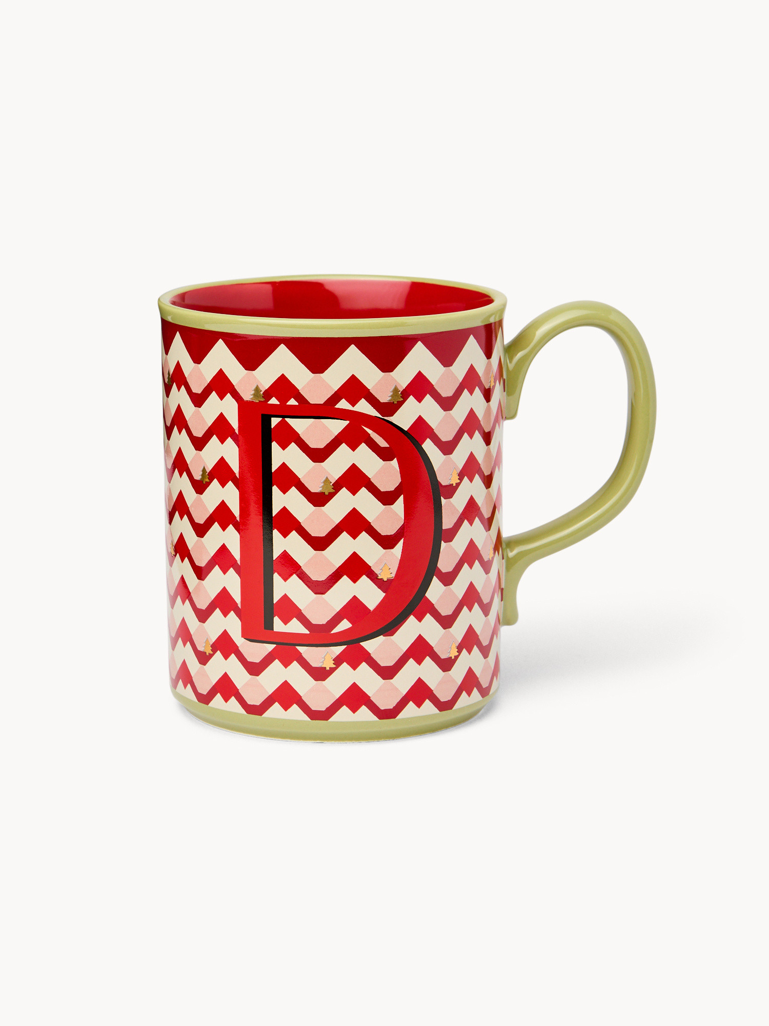Ceramic mug letter D, Red, large image number 0