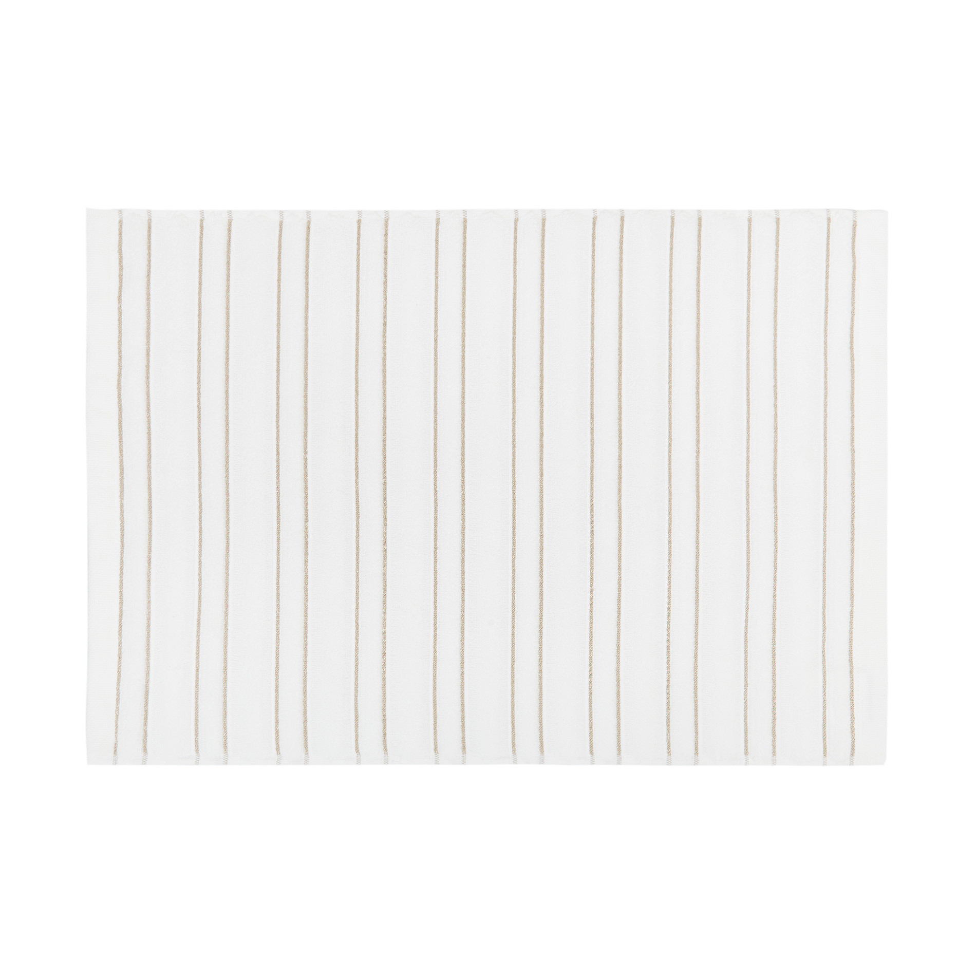 Portofino terry towel in striped pattern cotton, White, large image number 1