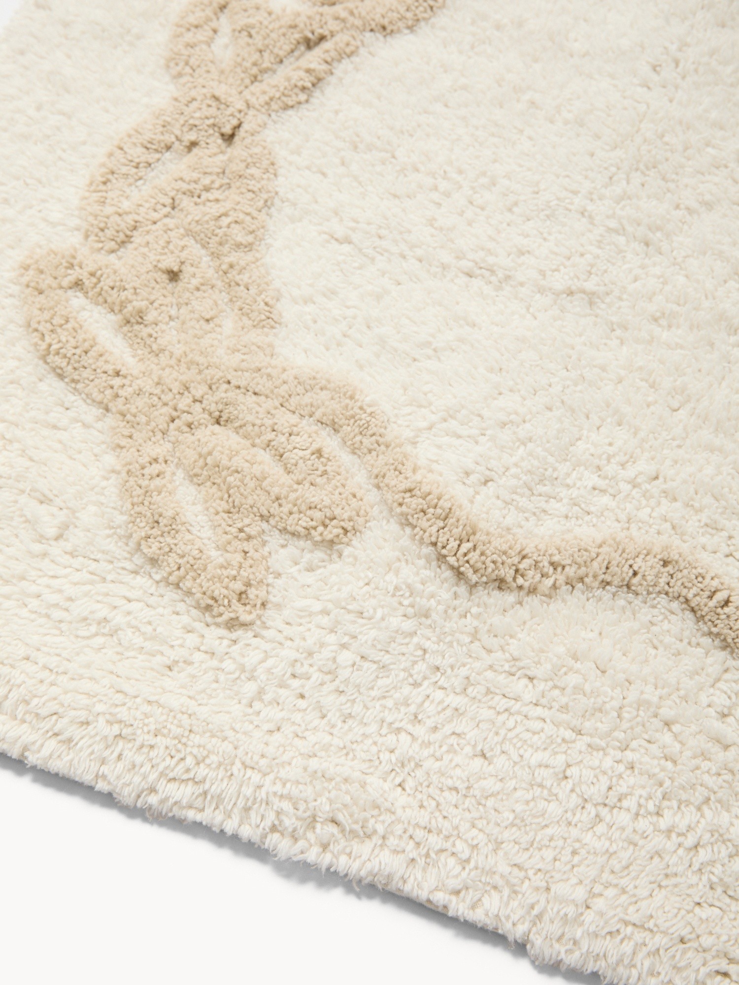 Tappeto bagno in cotone taftato con disegno fiocchi - Prezzo di lancio, Beige, large image number 1