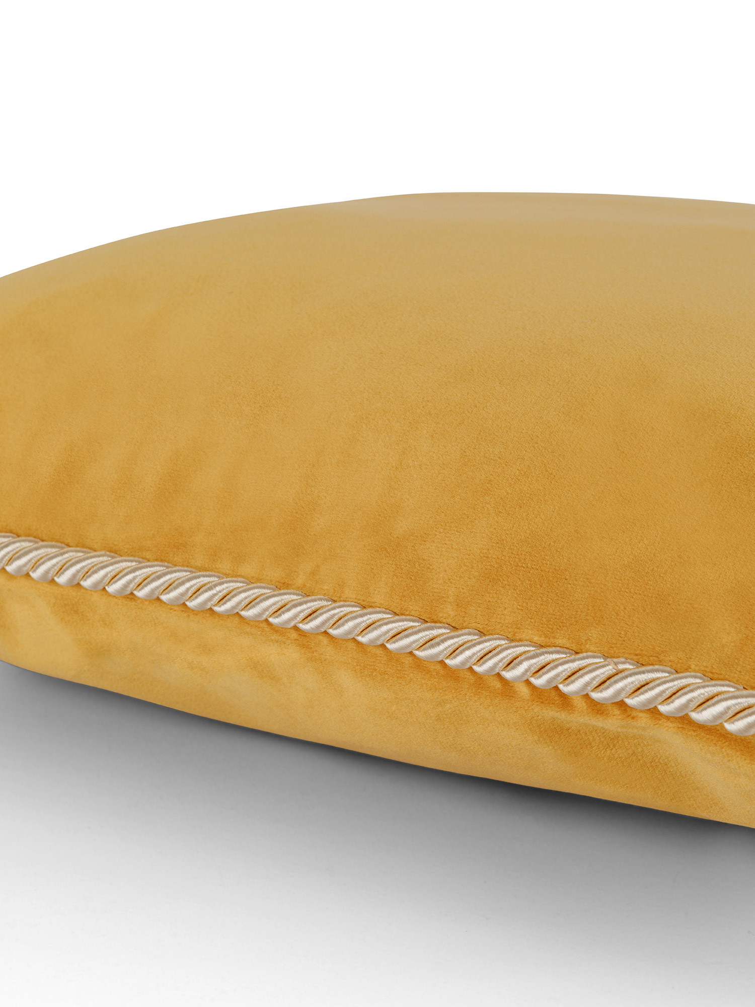Velvet cushion 45x45cm, Mustard Yellow, large image number 2