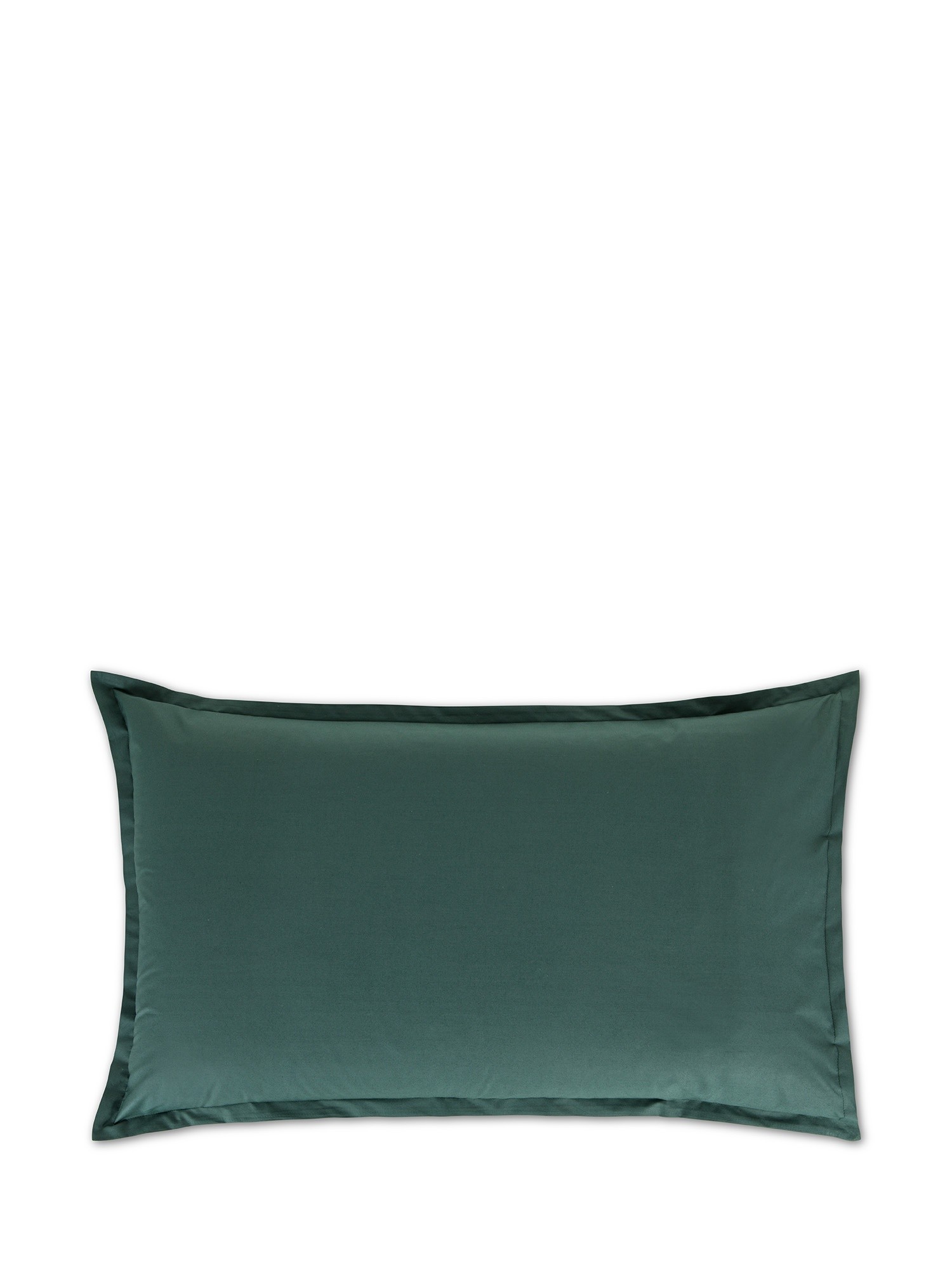 Federa in cotone percalle Zefiro, Verde scuro, large image number 0