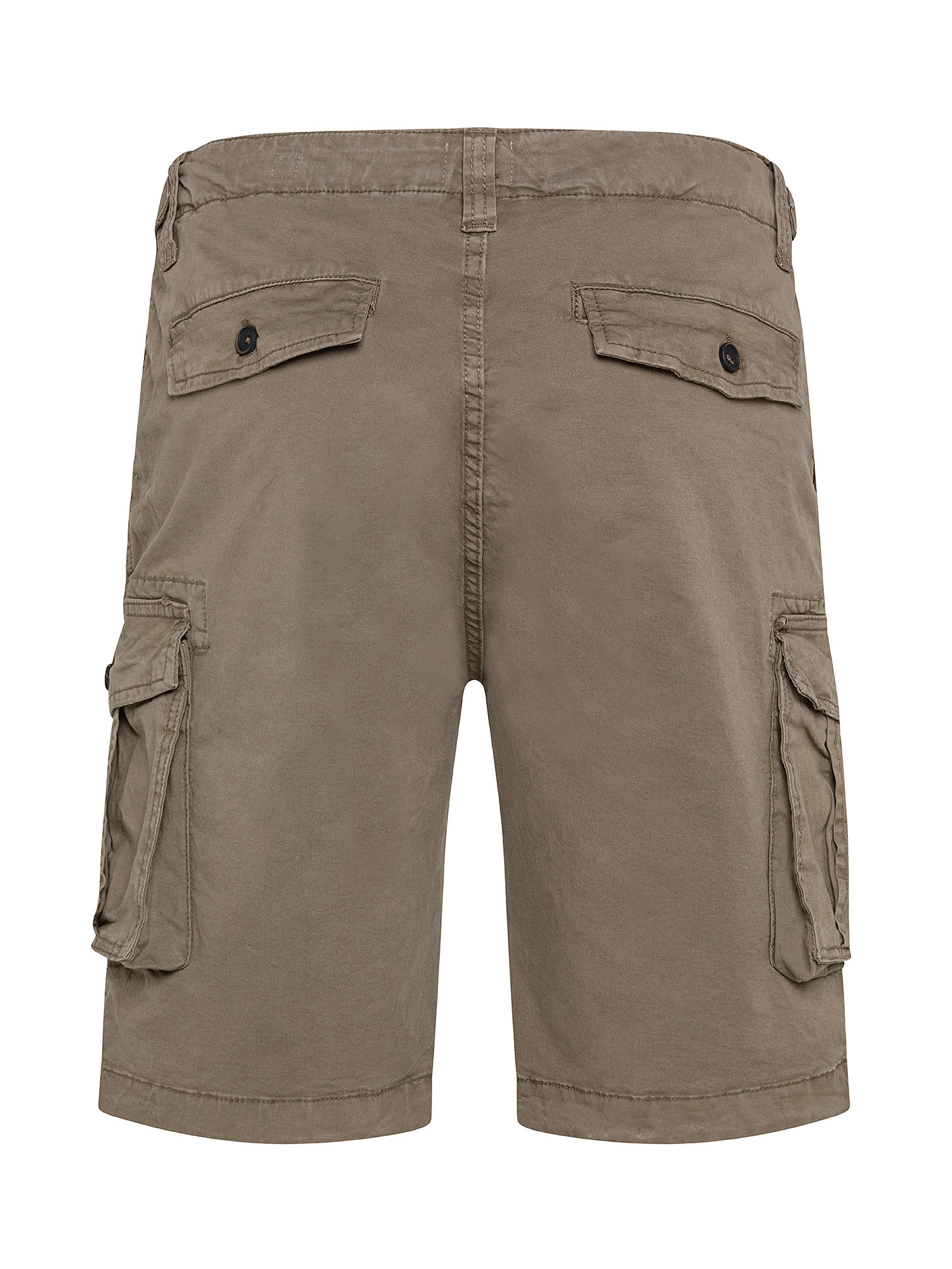 Stretch cotton cargo bermuda shorts with large pockets, Grey, large image number 2