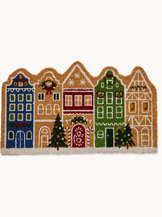 House-shaped doormat