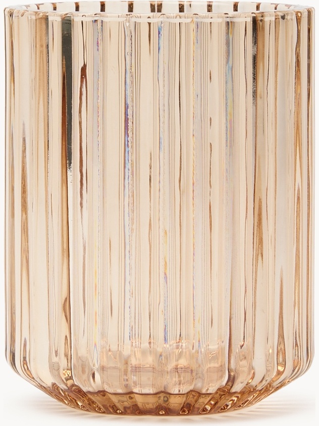 Fluted Glass Toothbrush Holder