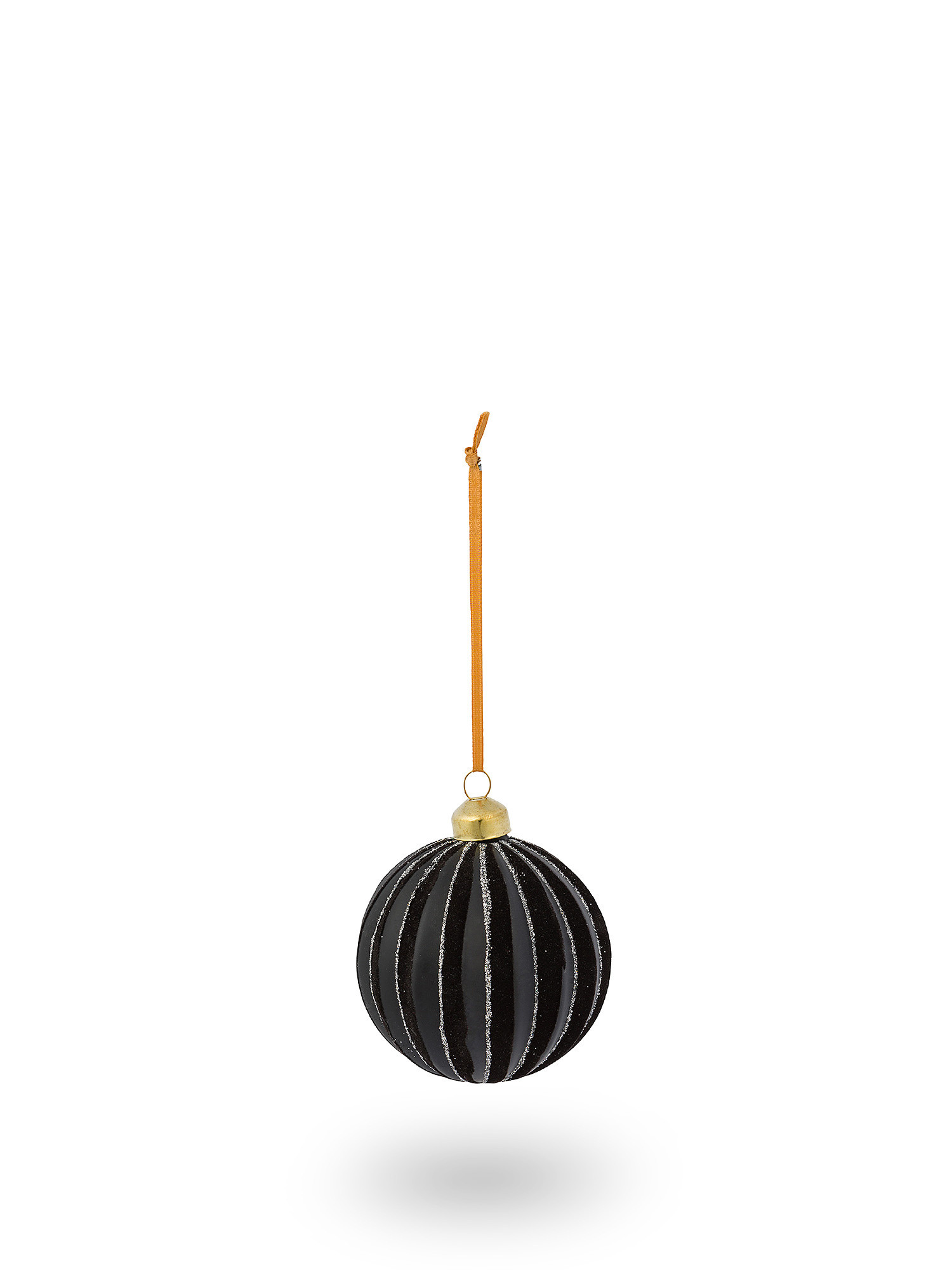 Sfera in vetro decorata a mano, Nero, large image number 0
