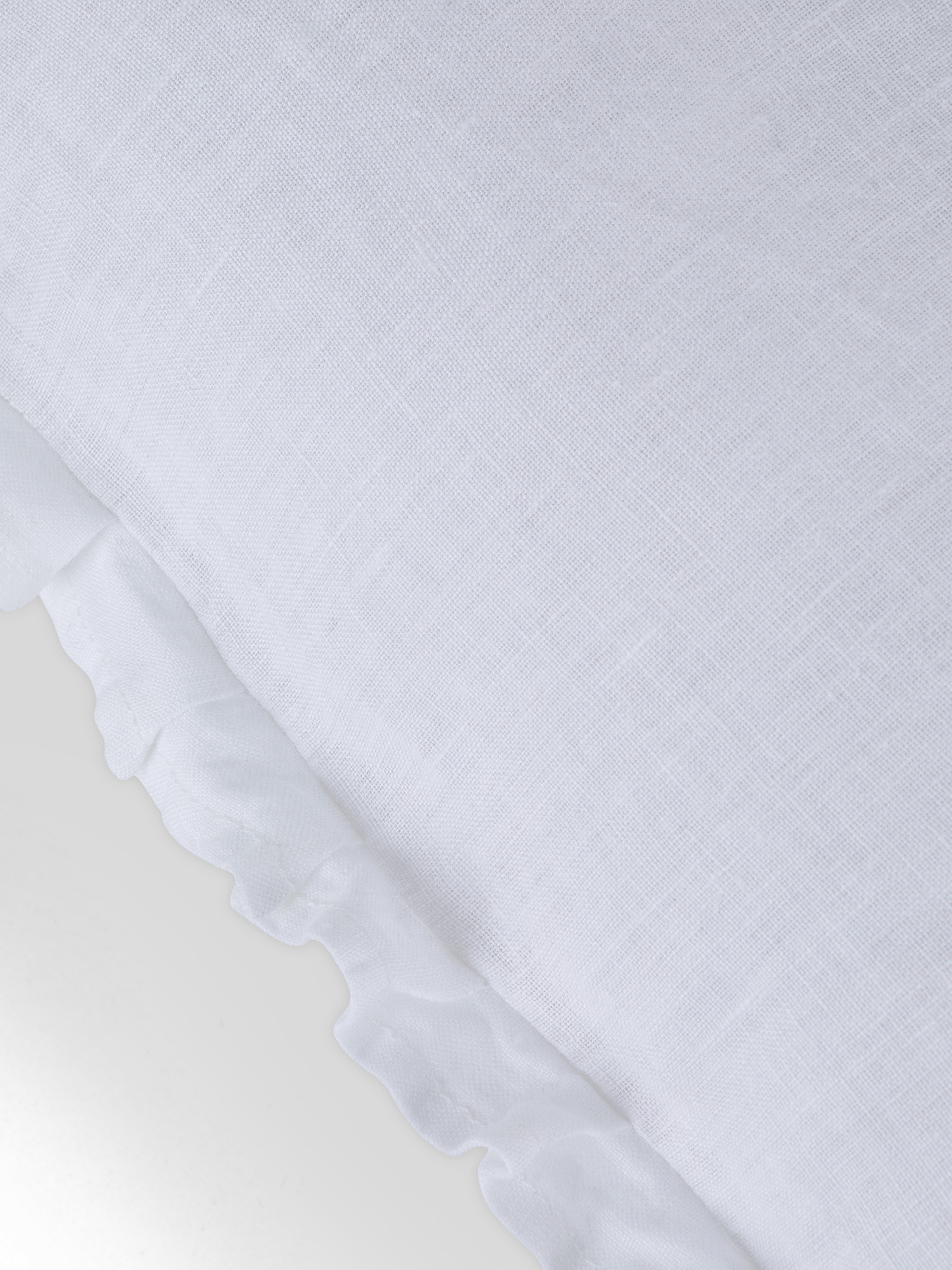 Cuscino rigato in puro lino 40x40 cm, Bianco, large image number 2