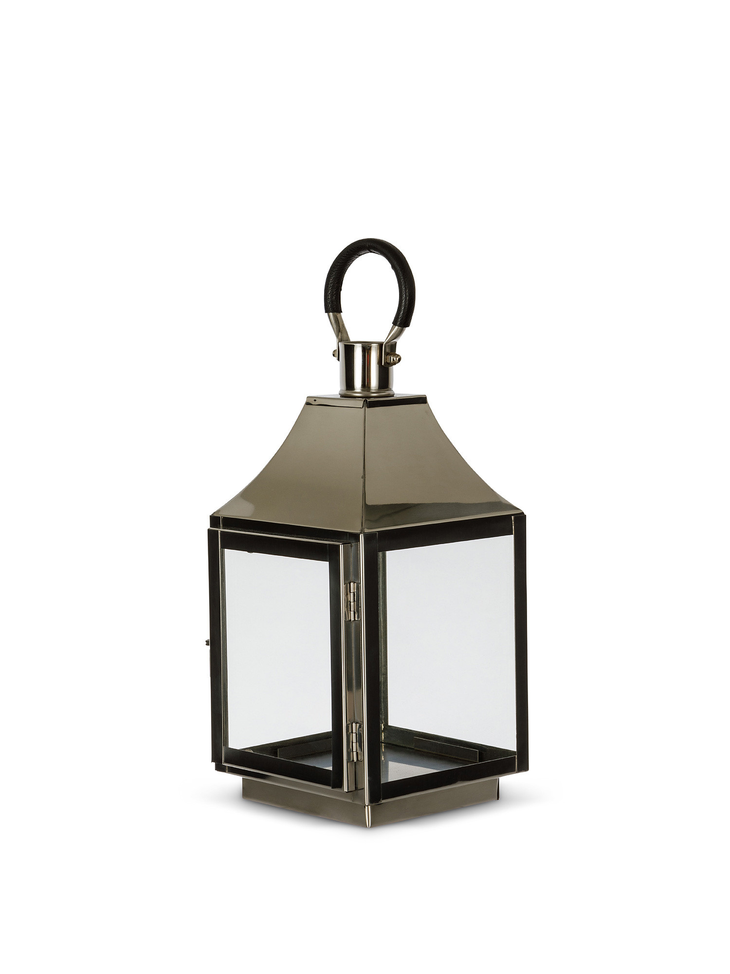 Chromed metal lantern, Grey, large image number 0