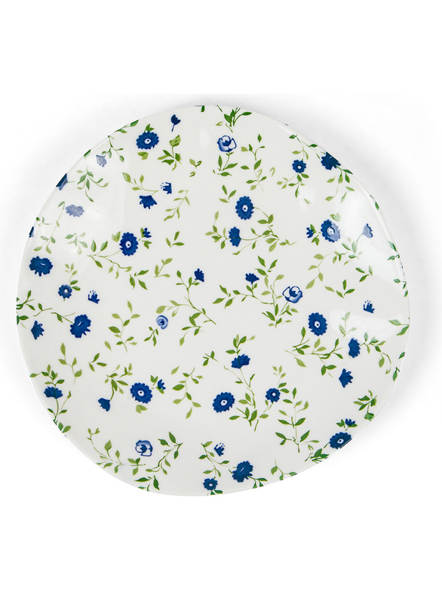 Porcelain fruit plate with flower motif
