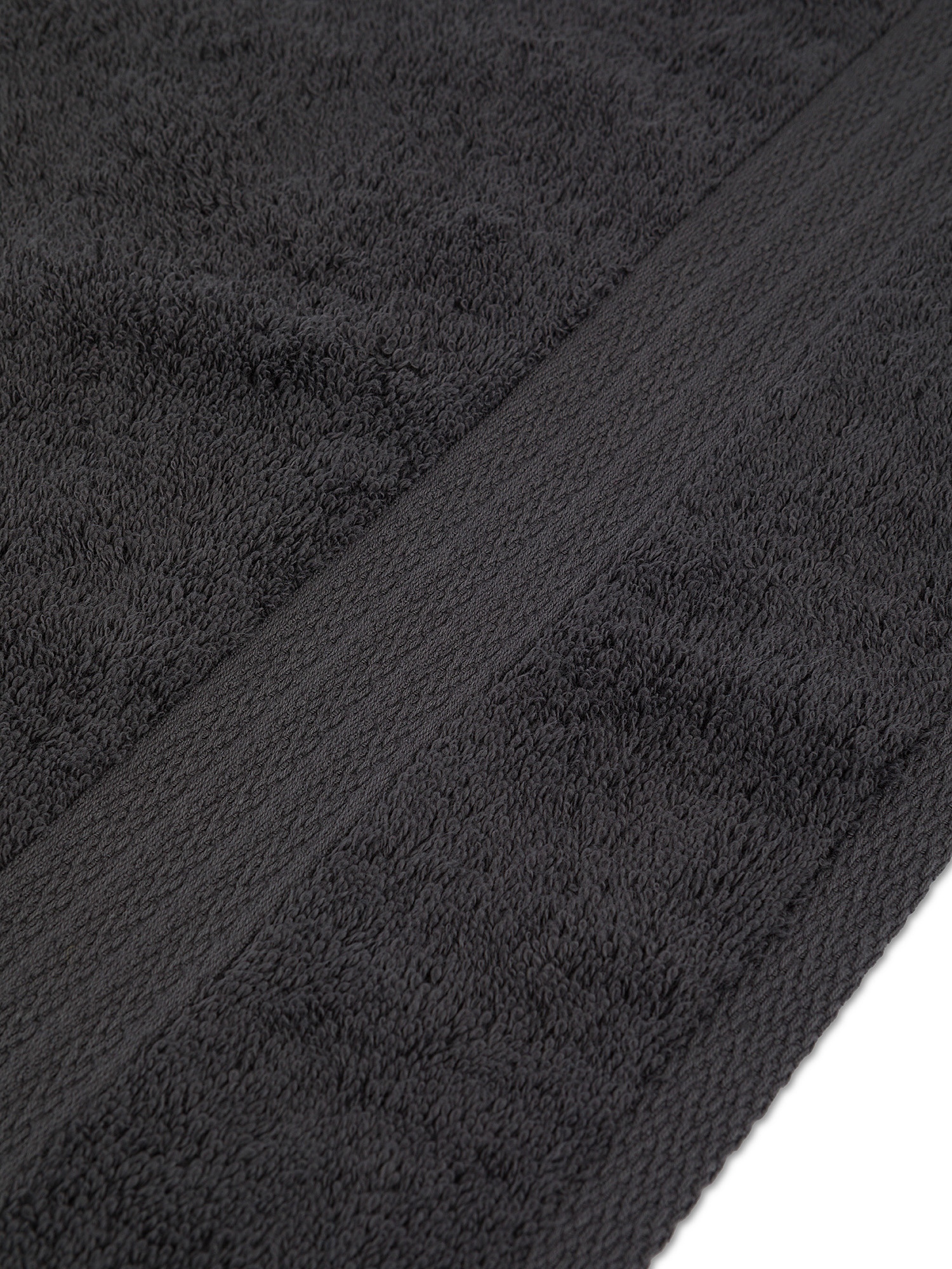 Zefiro solid color 100% cotton towel, Dark Grey, large image number 2