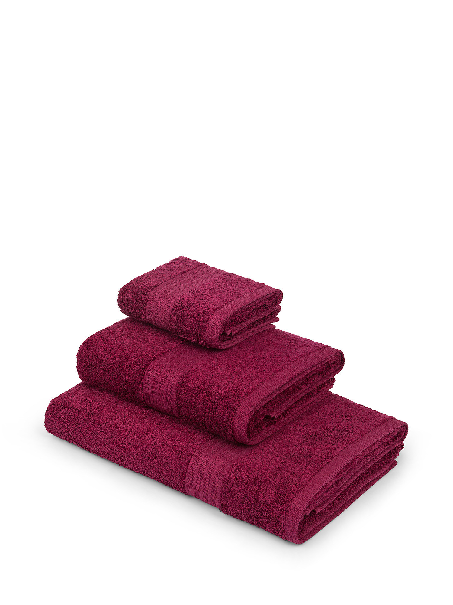 Zefiro solid color 100% cotton towel, Cherry Red, large image number 0