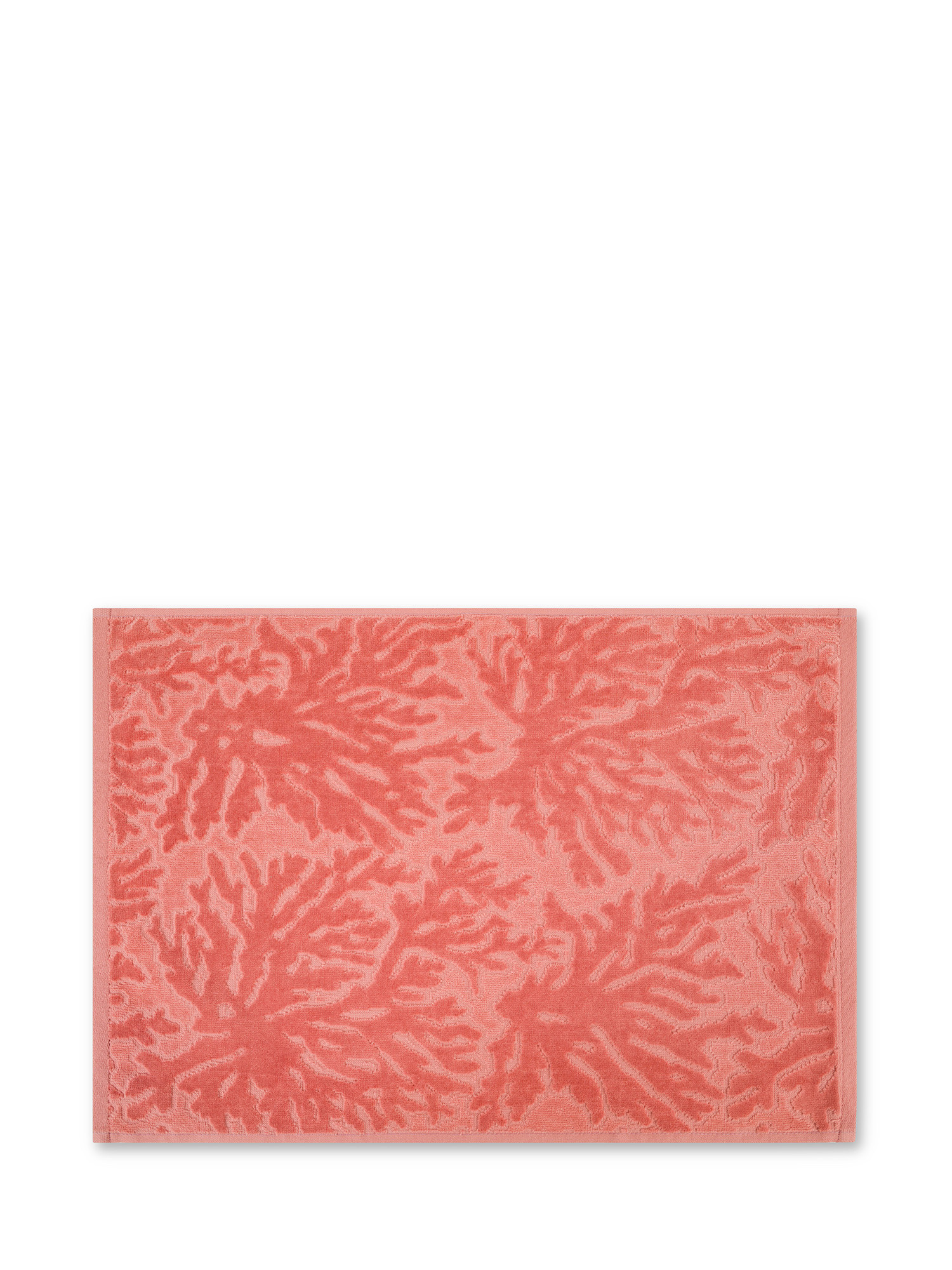 Asciugamano cotone velour motivo floreale a rilievo, Rosa, large image number 1