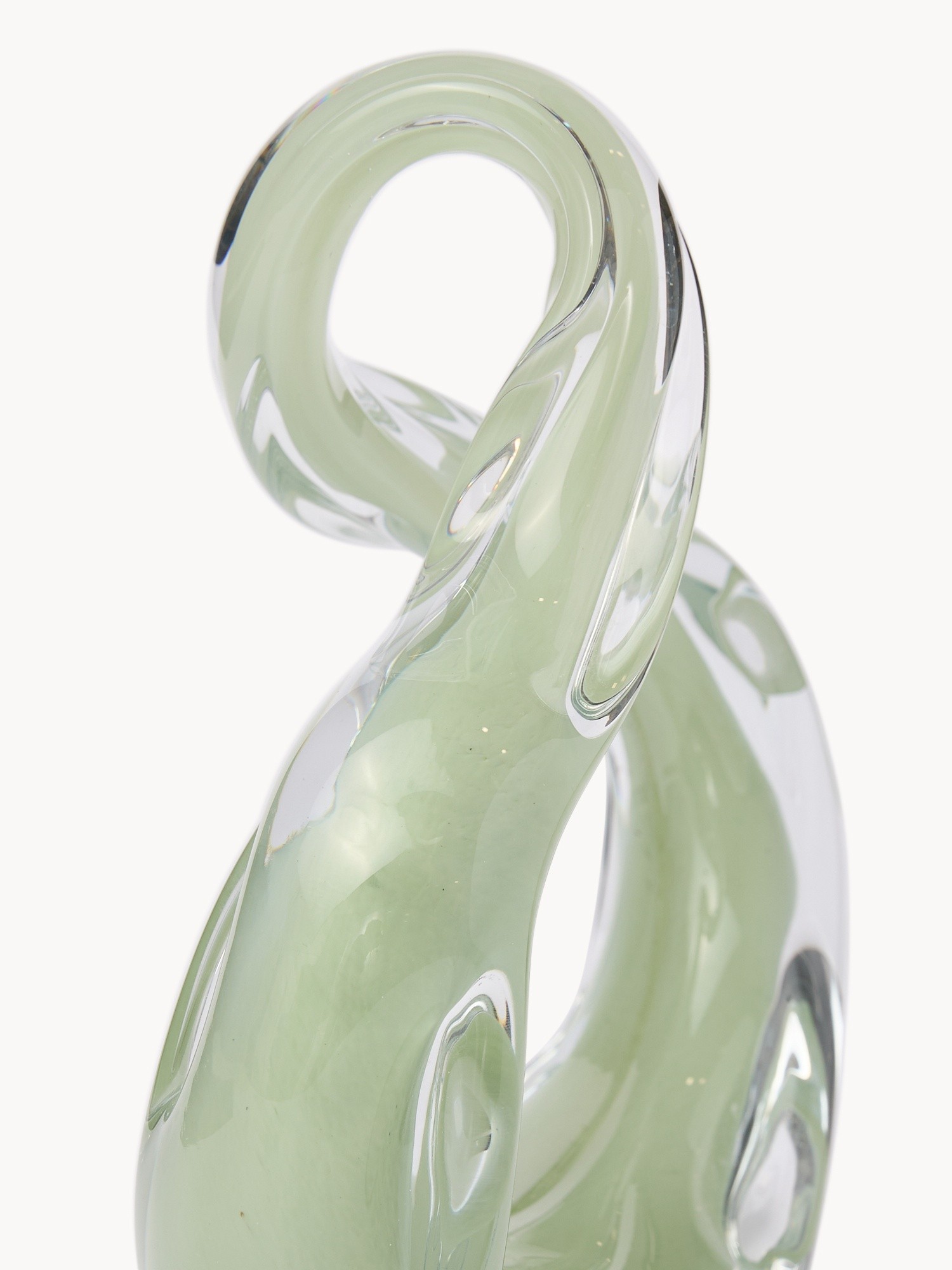 Handmade colored glass ornament, Light Green, large image number 1