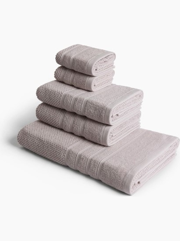 Set 5 asciugamani in puro cotone - Prezzo di lancio
