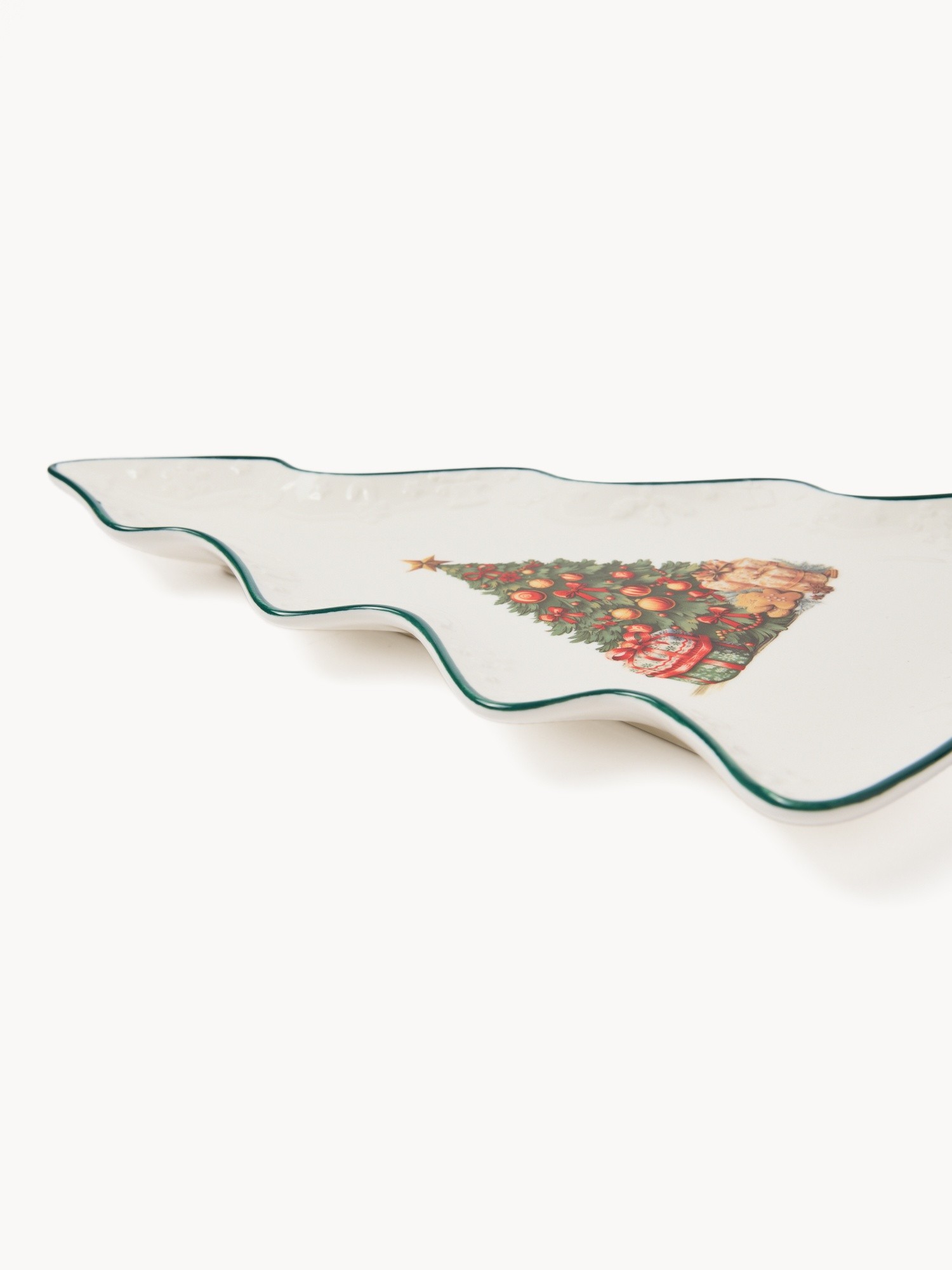 Porcelain serving platter with a Christmas motif, Multicolor, large image number 1