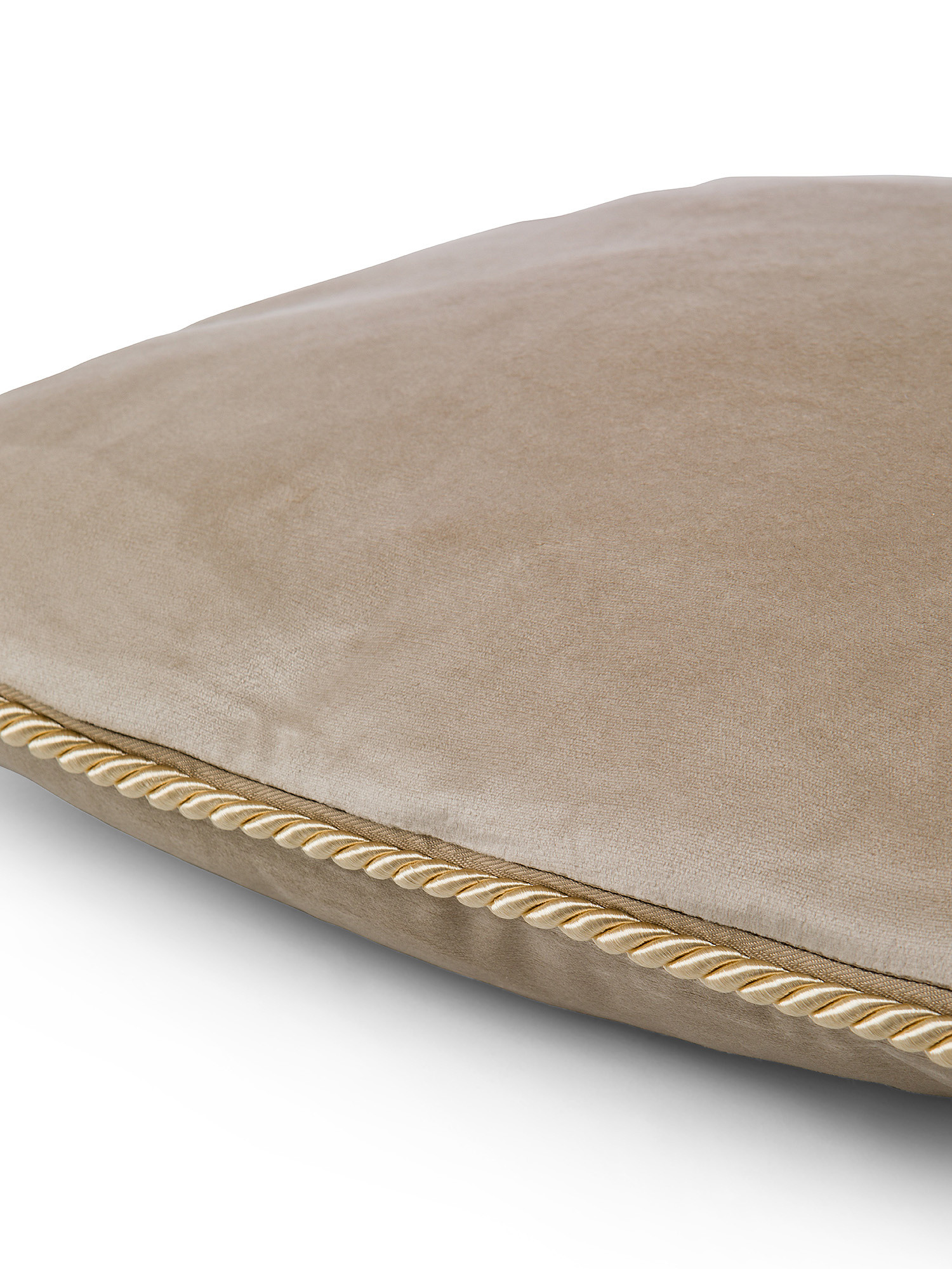 Velvet cushion 45x45cm, Beige, large image number 2