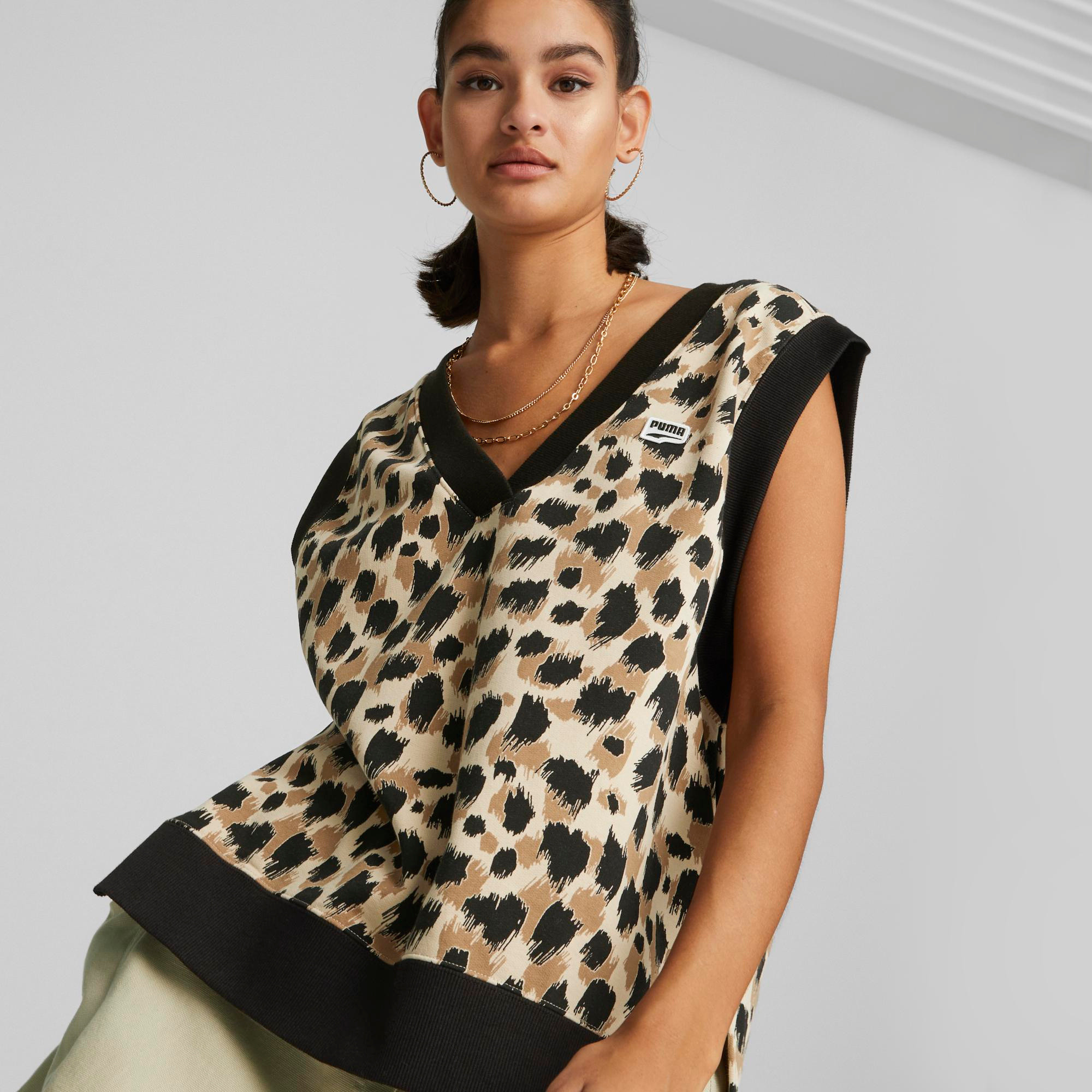 Puma - Animal print cotton vest, Animal, large image number 2