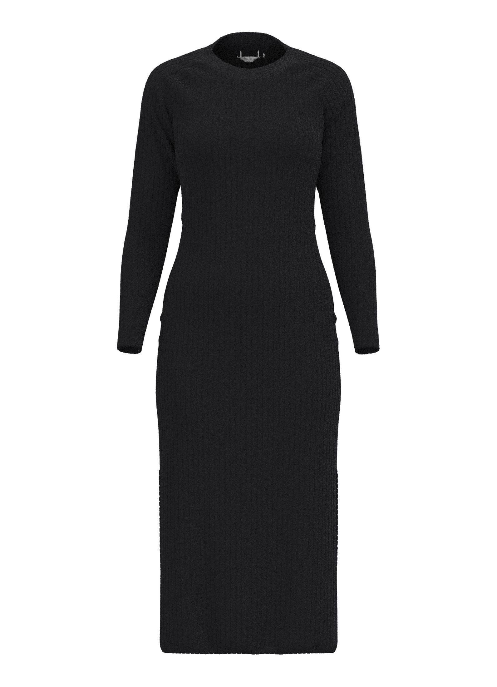 Knitted dress, Black, large image number 0