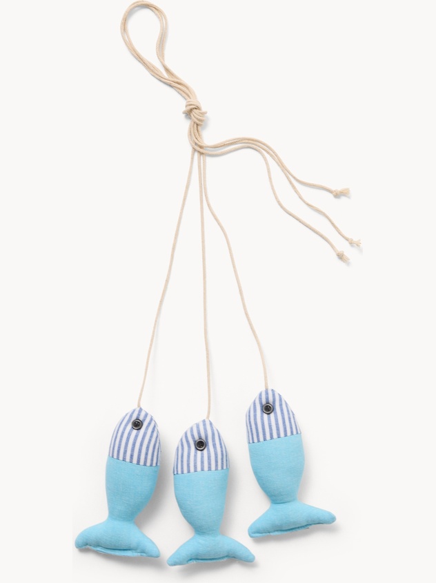 Cotton Ornament with 3 Little Fish - Introductory Price
