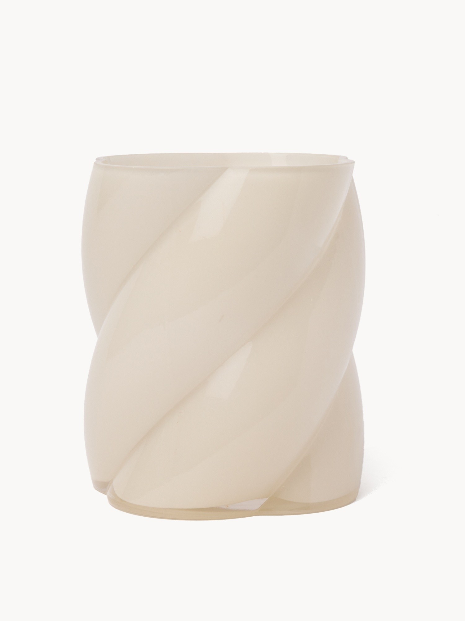 Vaso in vetro, Crema, large image number 0