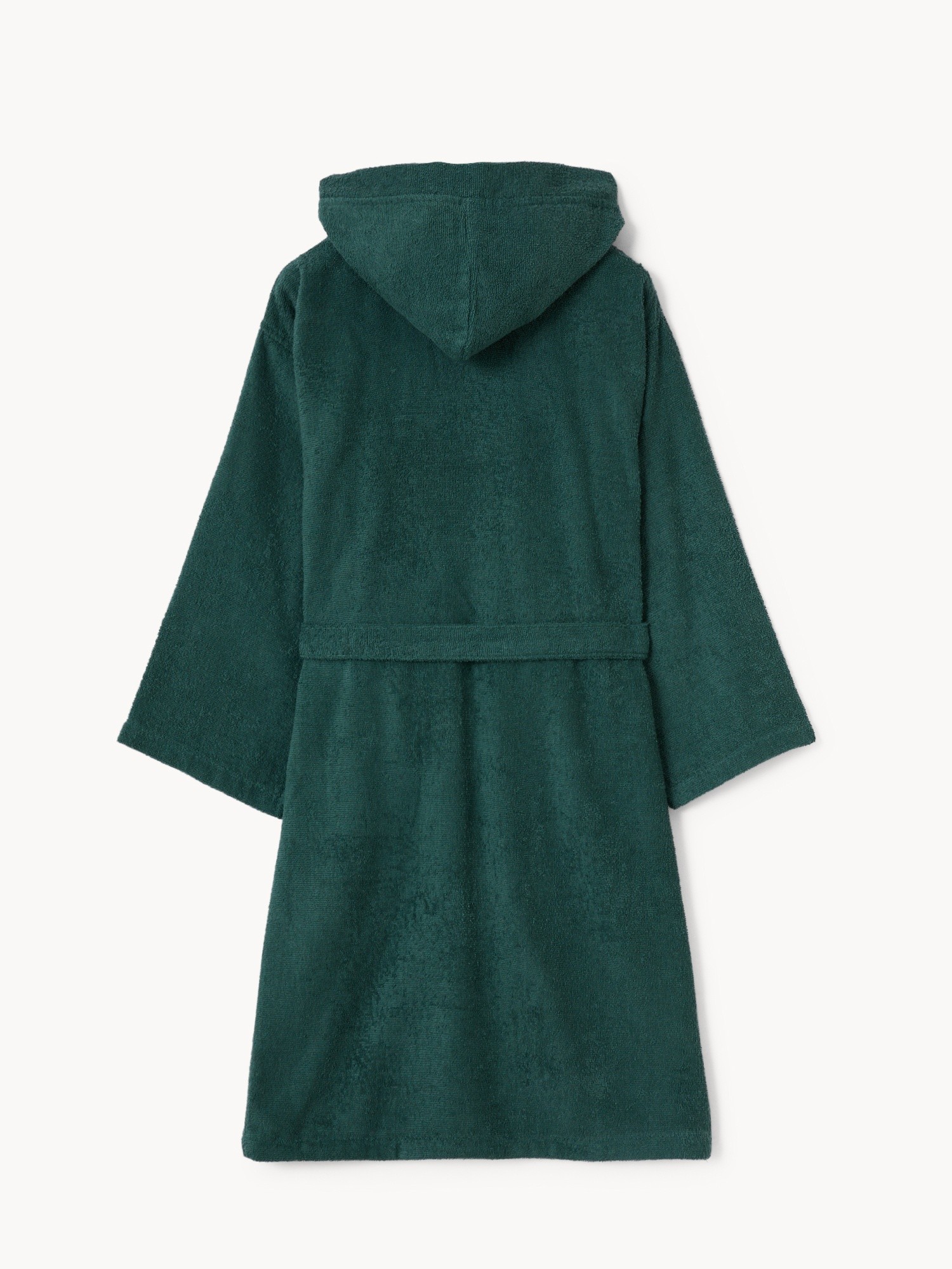Lightweight and absorbent cotton terry bathrobe - Discounted price, Green, large image number 1