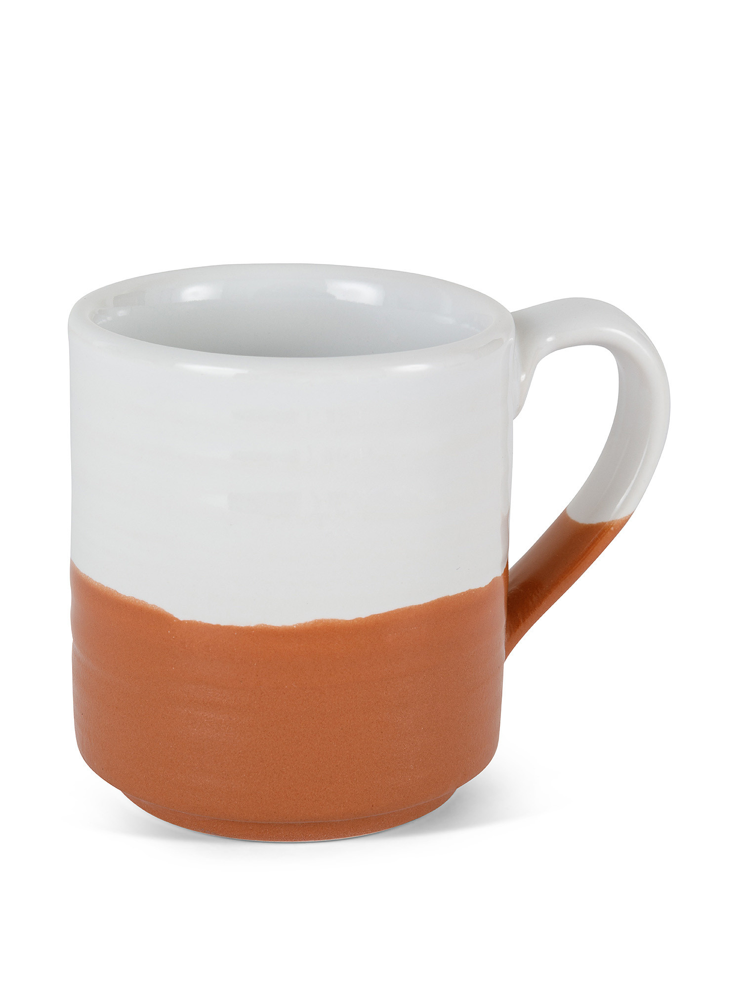 Two-tone terracotta coffee cup, White, large image number 1