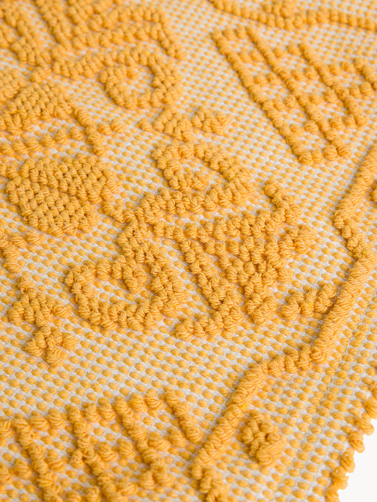 Sardinian placemat in solid color pure cotton, Yellow, large image number 1