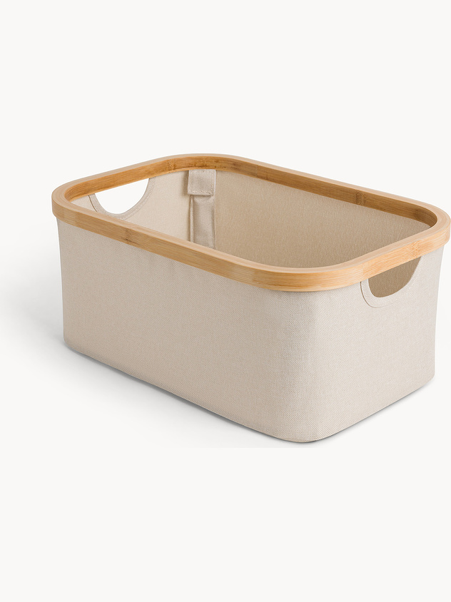 Ergonomic bamboo basket