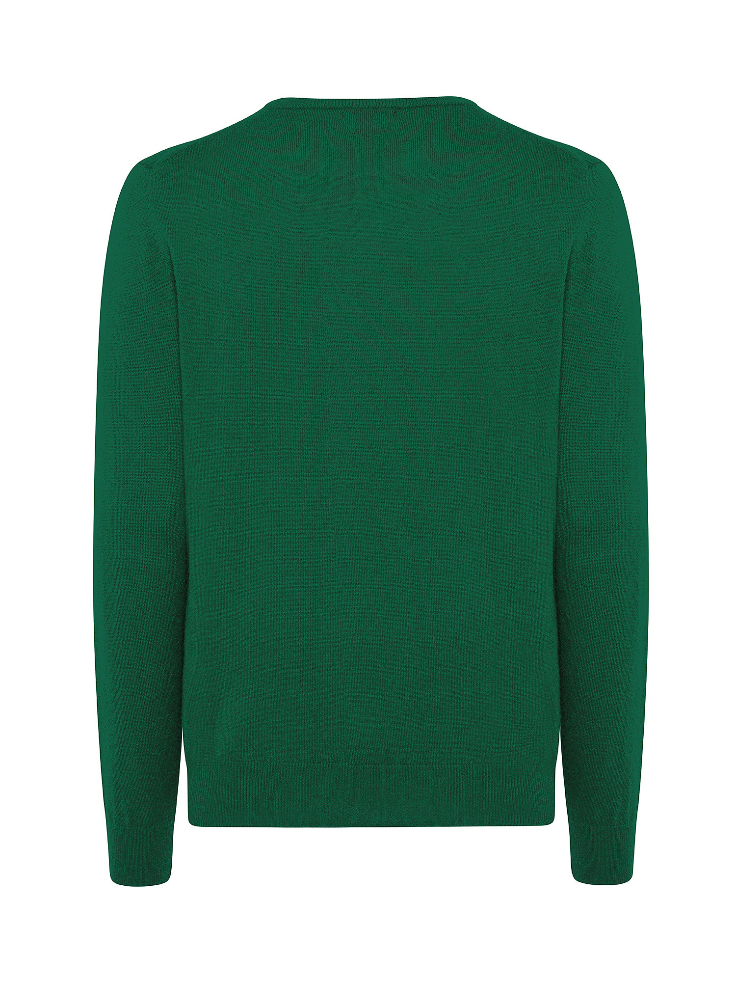 Cashmere Blend crewneck sweater with noble fibers, Green, large image number 1