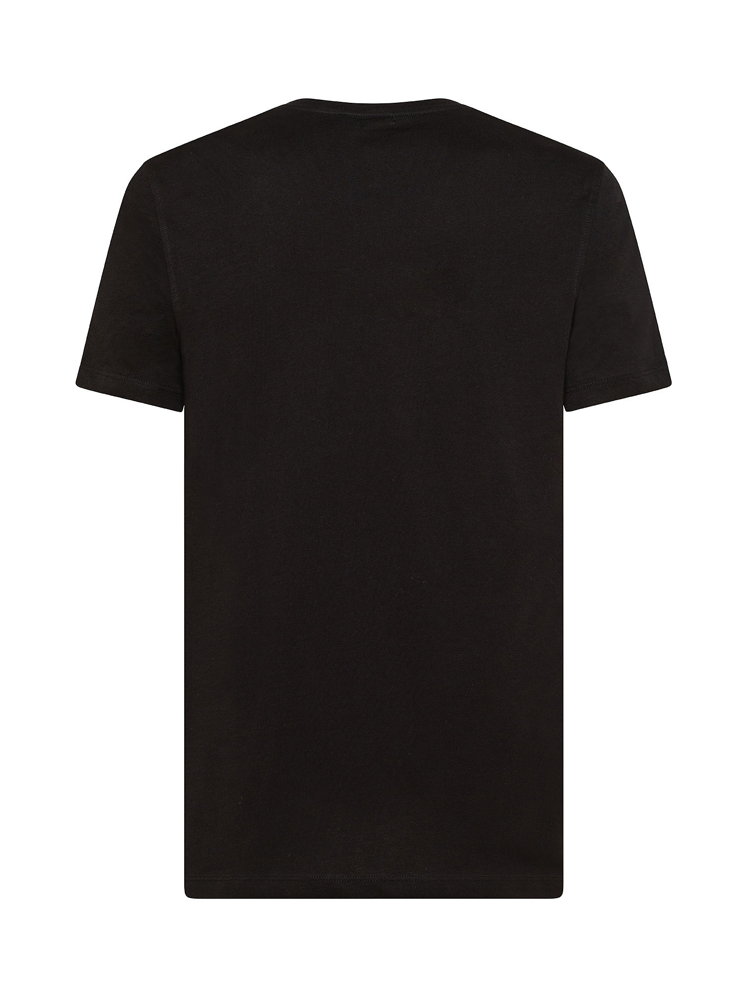 Luca D'Altieri - T-shirt scollo a V cotone supima, Nero, large image number 1