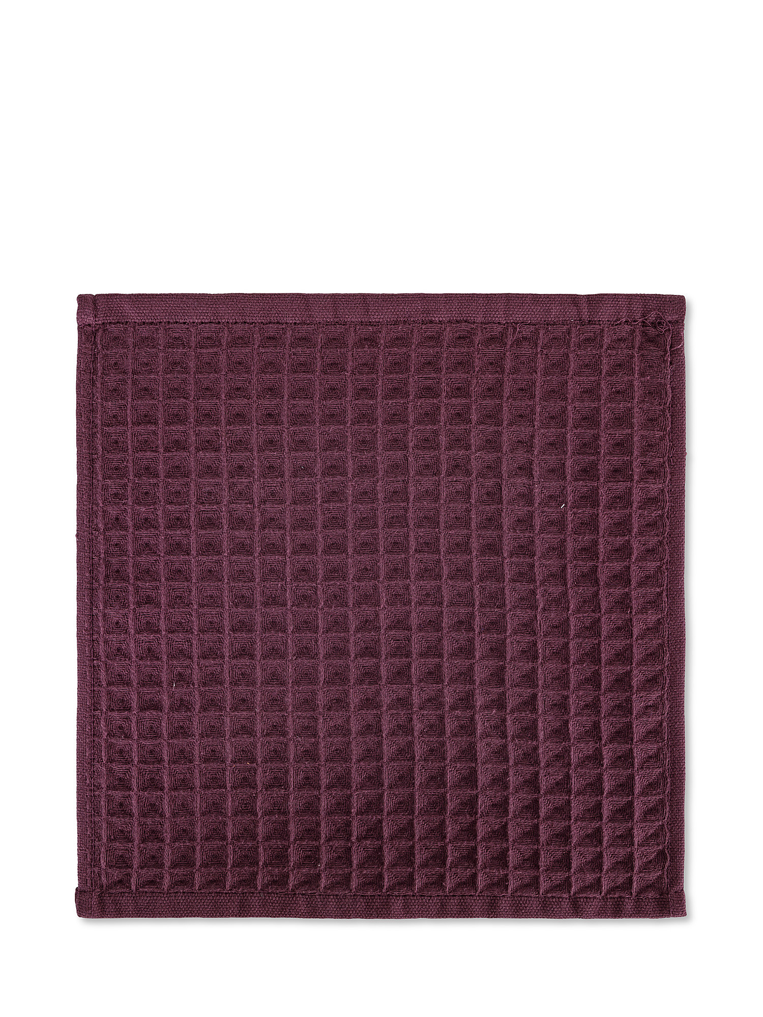 Basket 4 solid color honeycomb washcloths, Purple, large image number 2