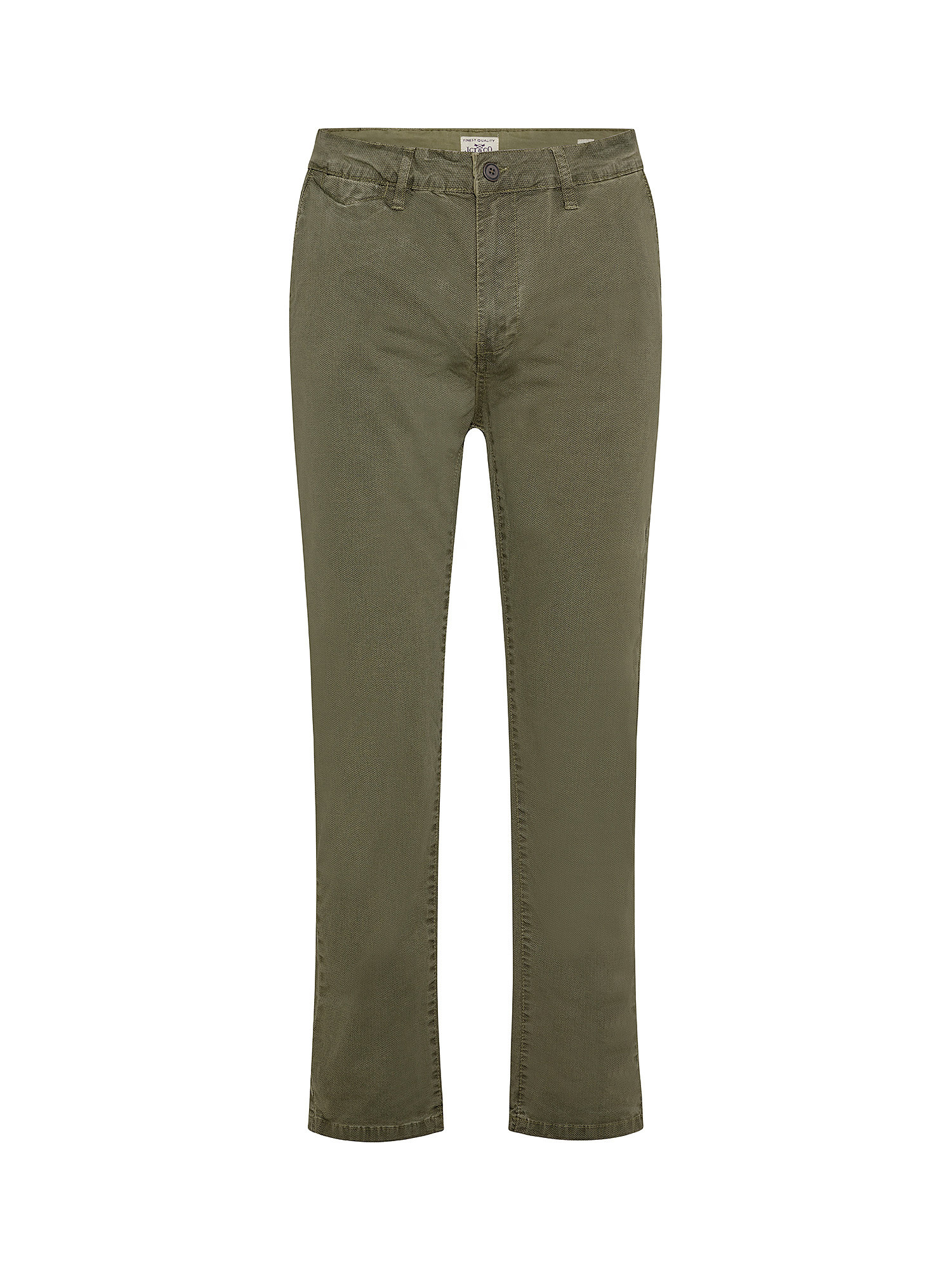 Pantalone chinos cotone stretch, Verde, large image number 0