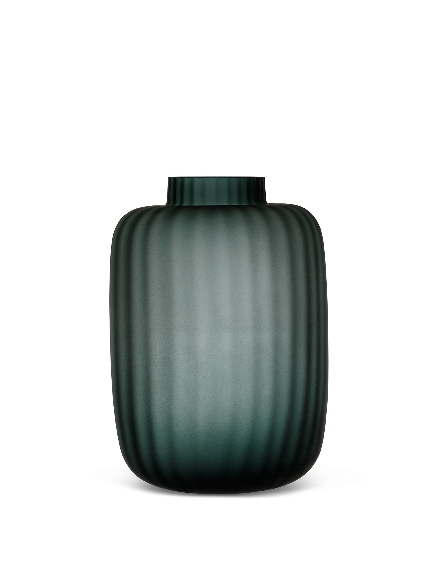 Colored paste glass vase, Dark Green, large image number 0