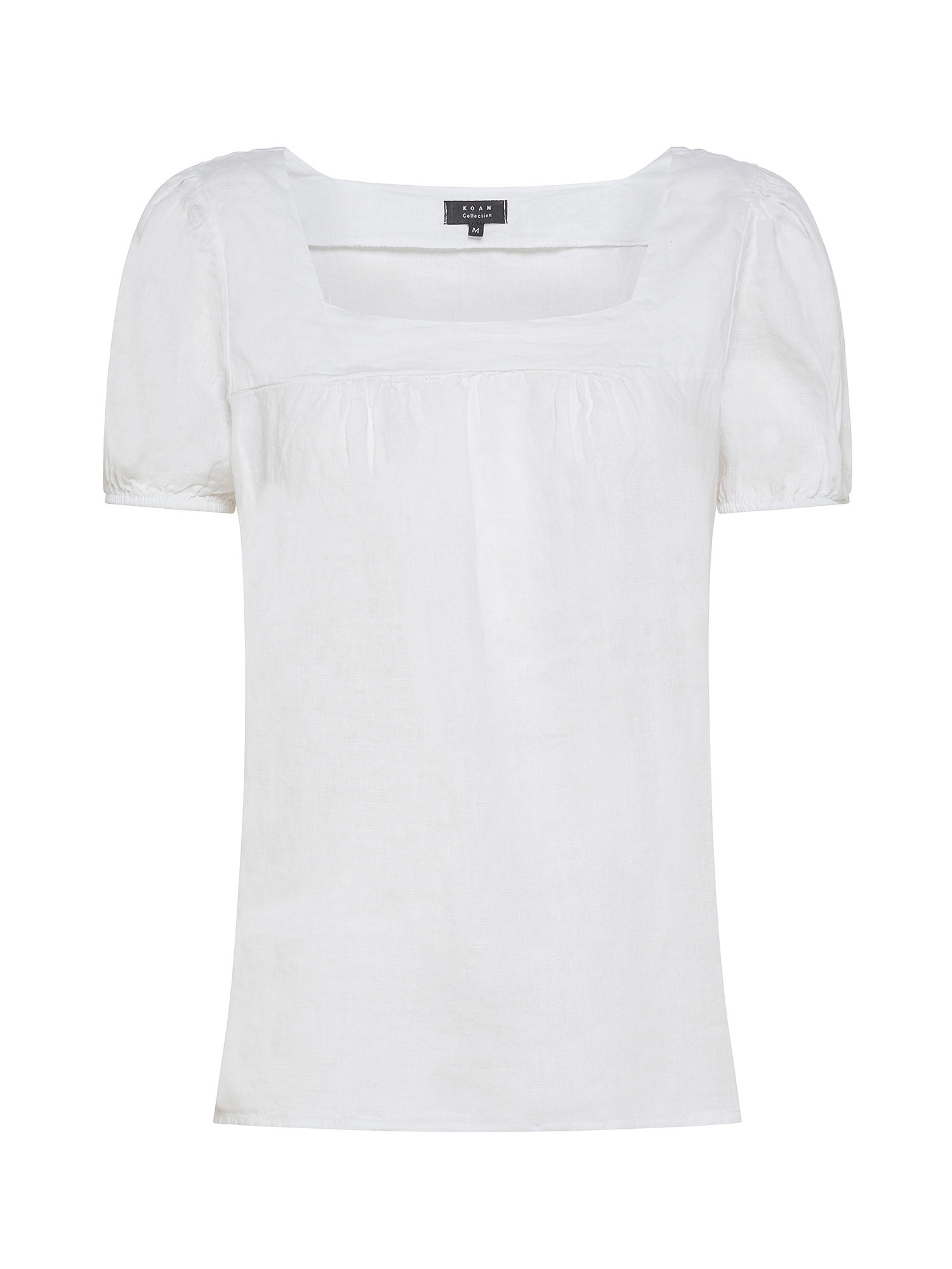 Koan - Blusa in lino, Bianco, large image number 0