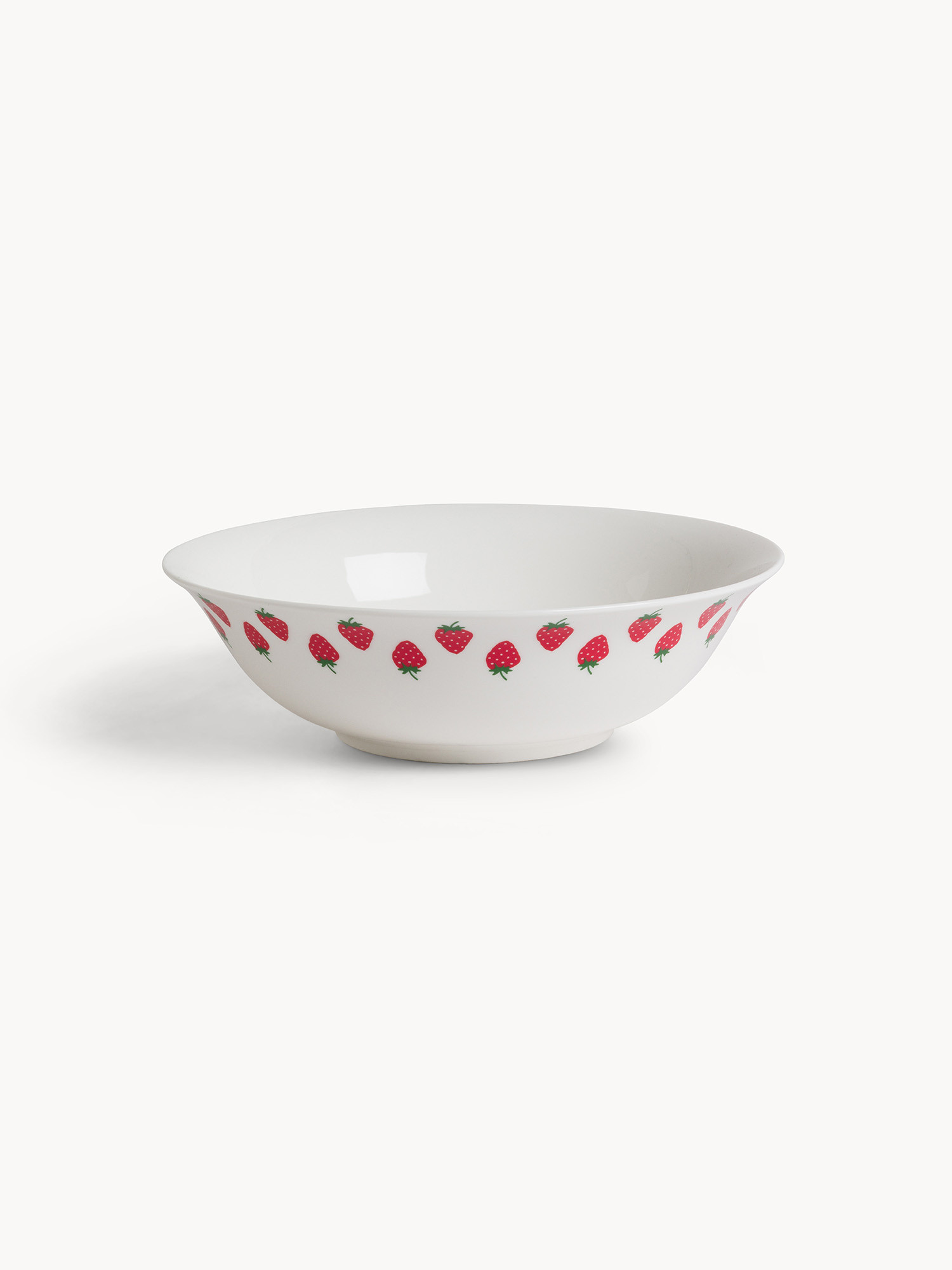 New bone china salad bowl strawberry motif, Multicolor, large image number 0