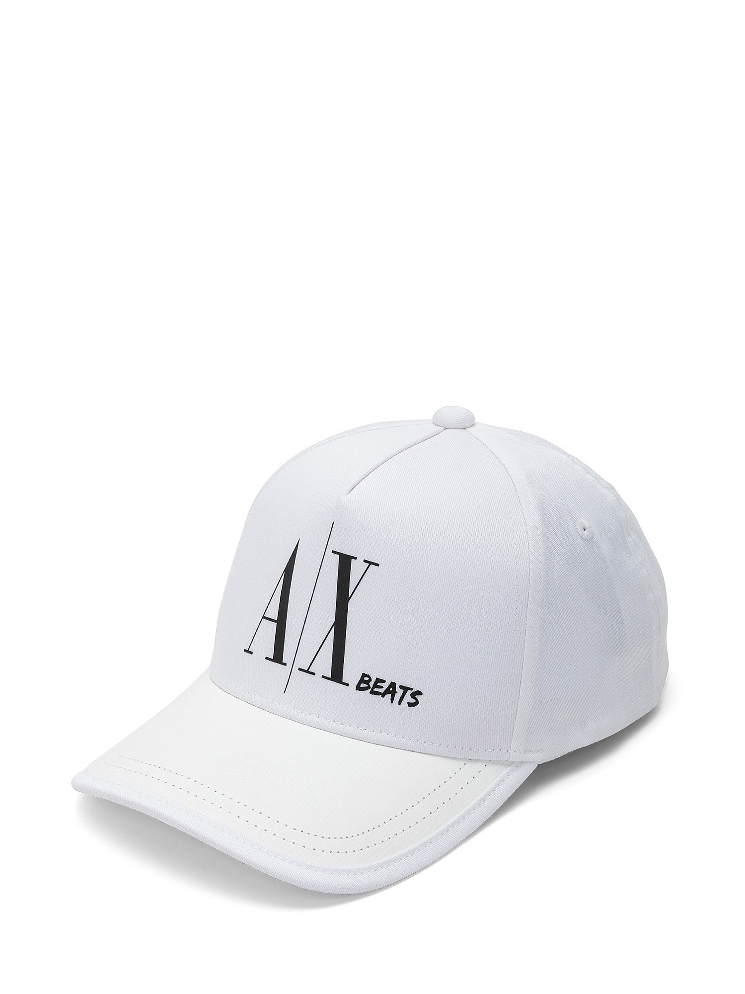 Cappello con frontino e logo, Bianco, large image number 0