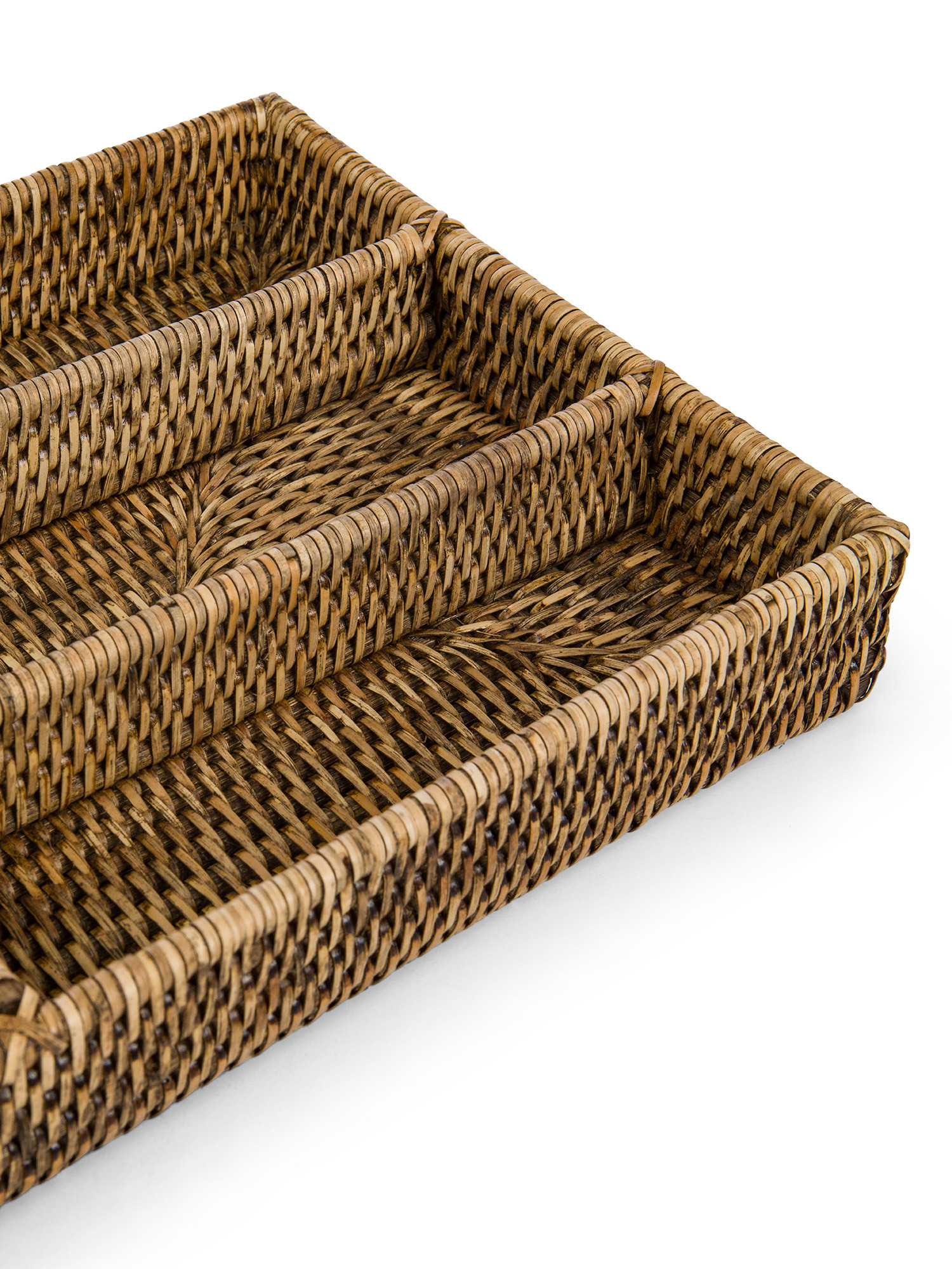 Rattan cutlery tray, Light Brown, large image number 1