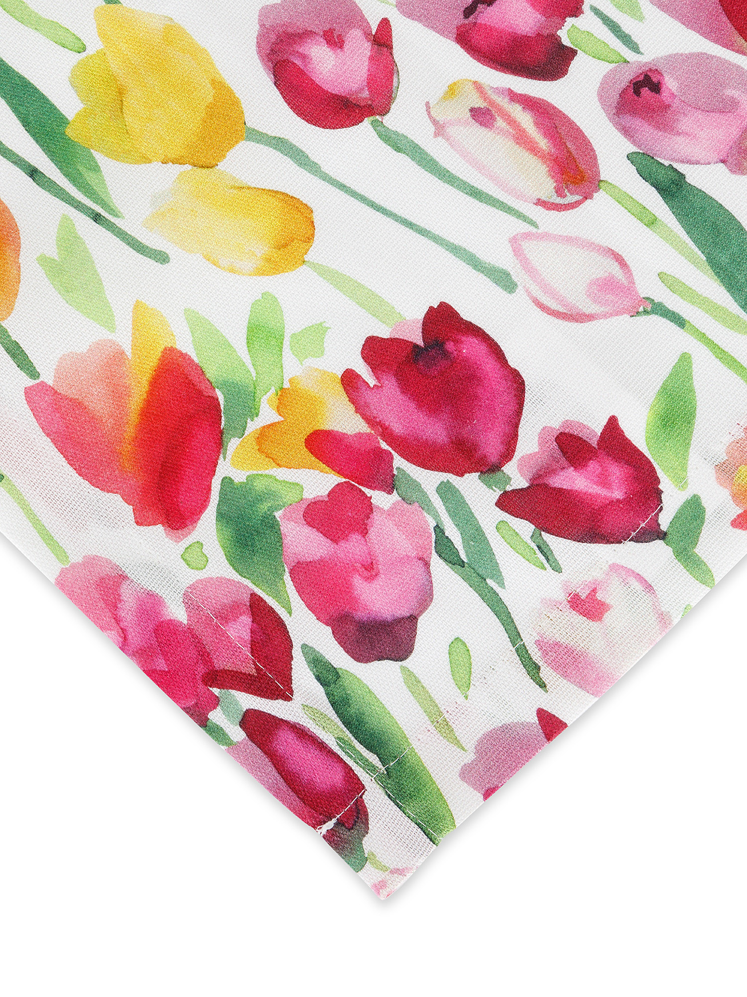 Cotton panama centerpiece with tulip print, Multicolor, large image number 1