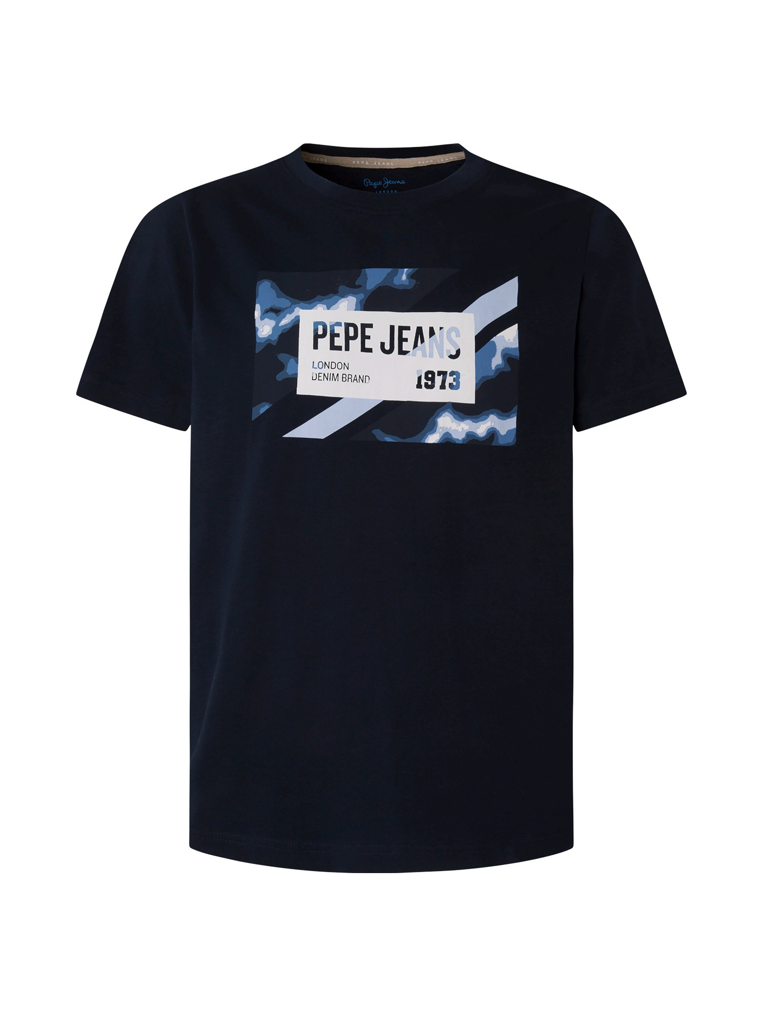 Pepe Jeans - T-shirt con stampa in cotone, Blu scuro, large image number 0