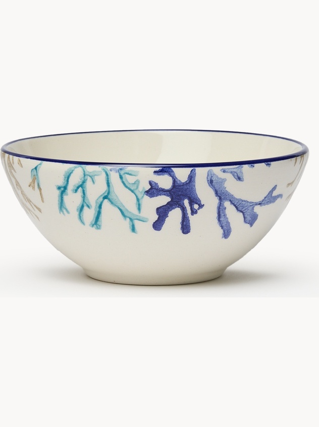 Ceramic bowl with coral pattern