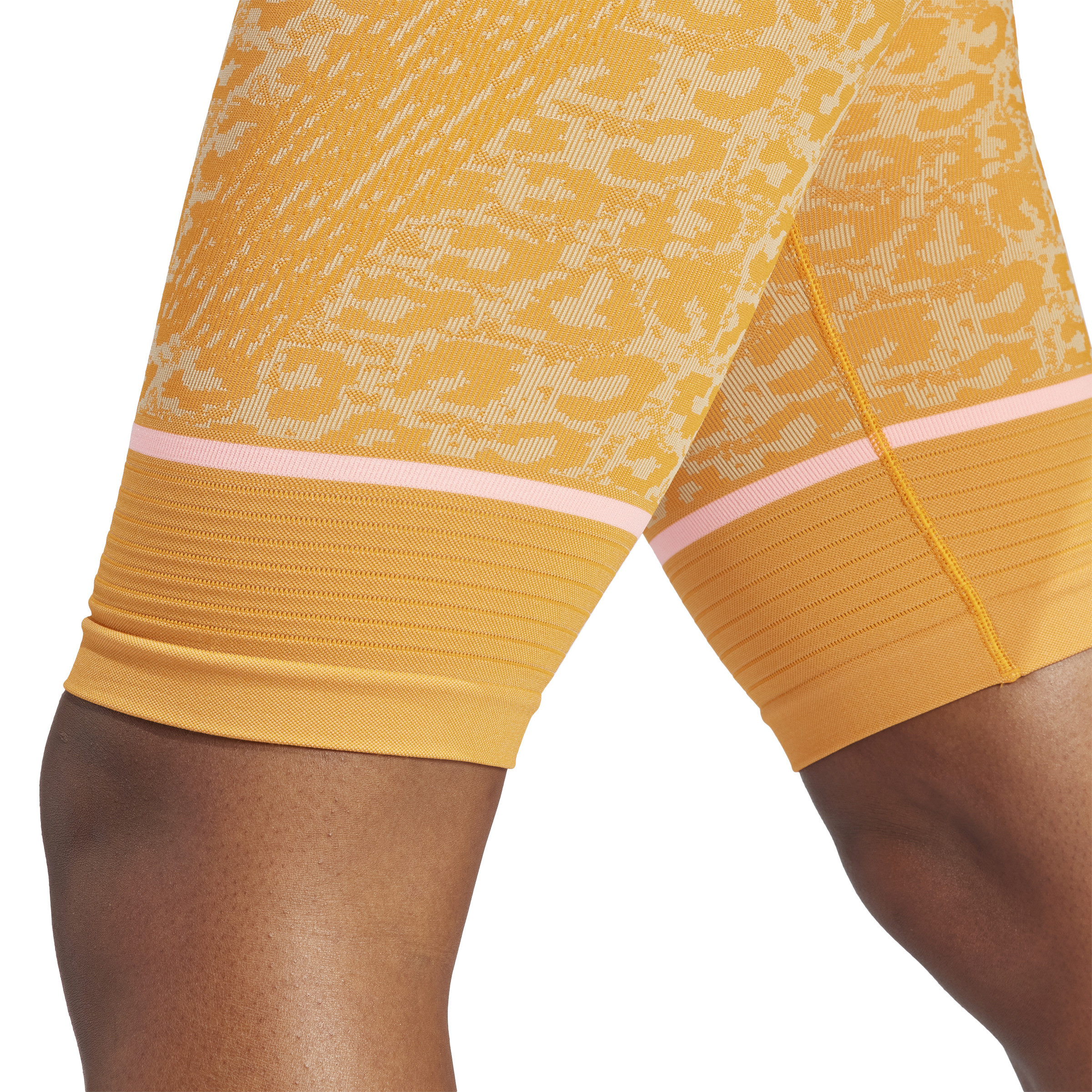 Adidas by Stella McCartney - Leggings da yoga TrueStrength Seamless Bike, Arancione, large image number 5