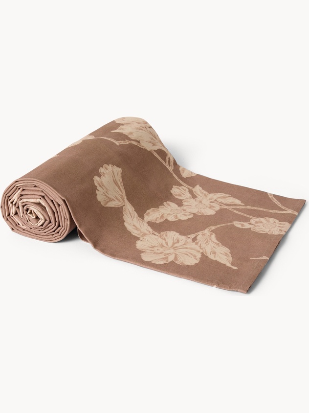 Telo arredo in puro cotone con stampa floreale