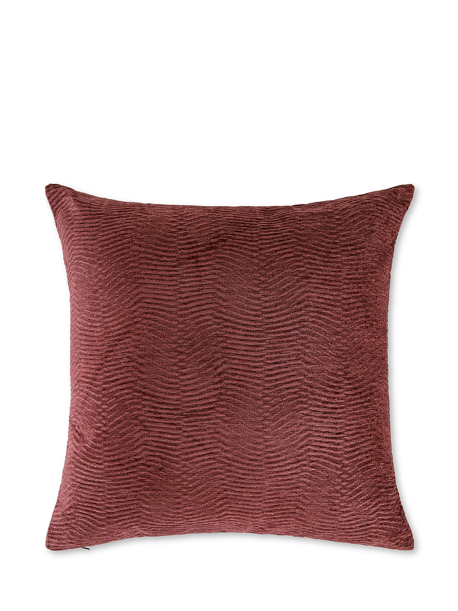 Embossed jacquard velvet cushion 45x45cm, Brown, large image number 0
